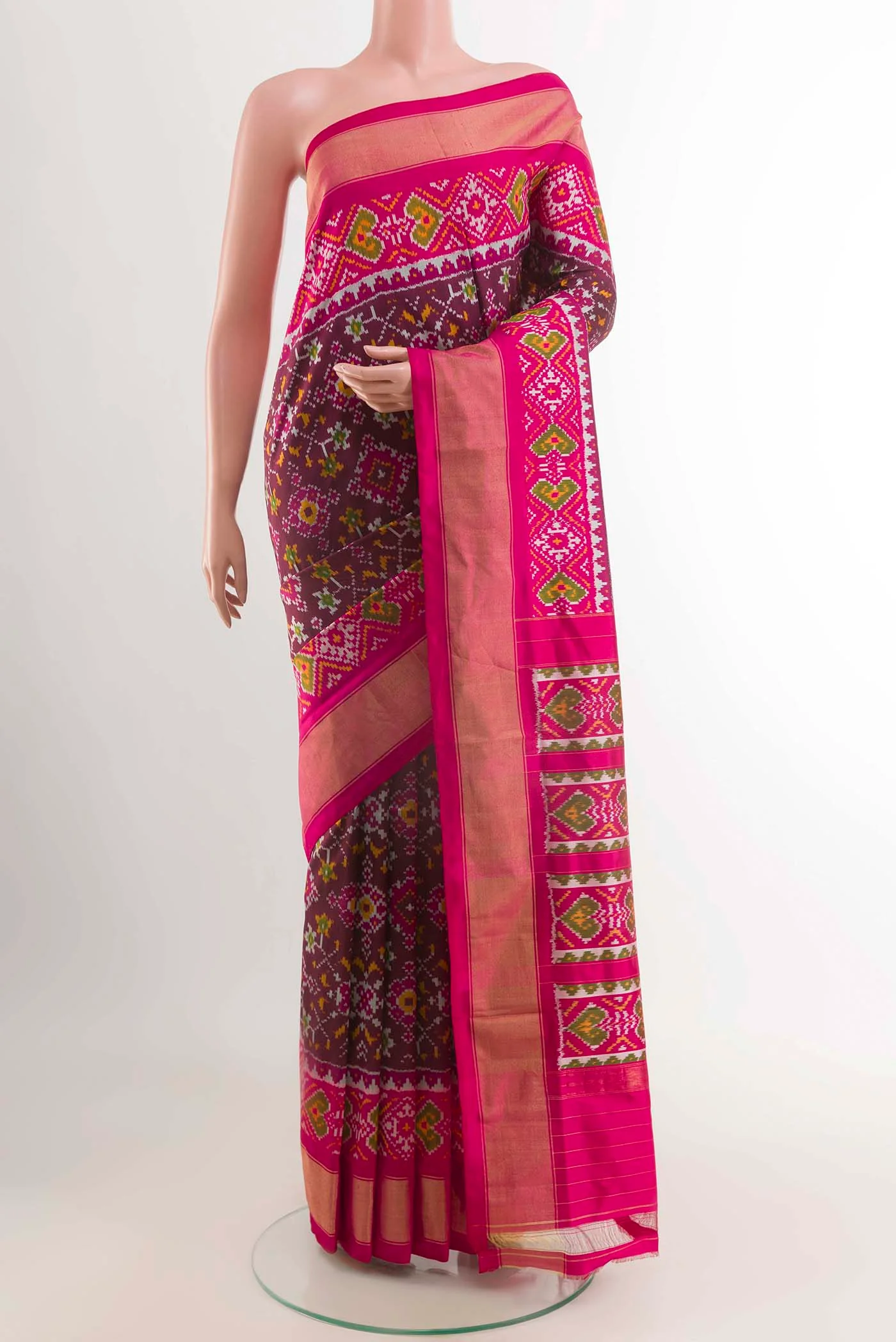 Purple Dual Tone Pochampally Silk Saree