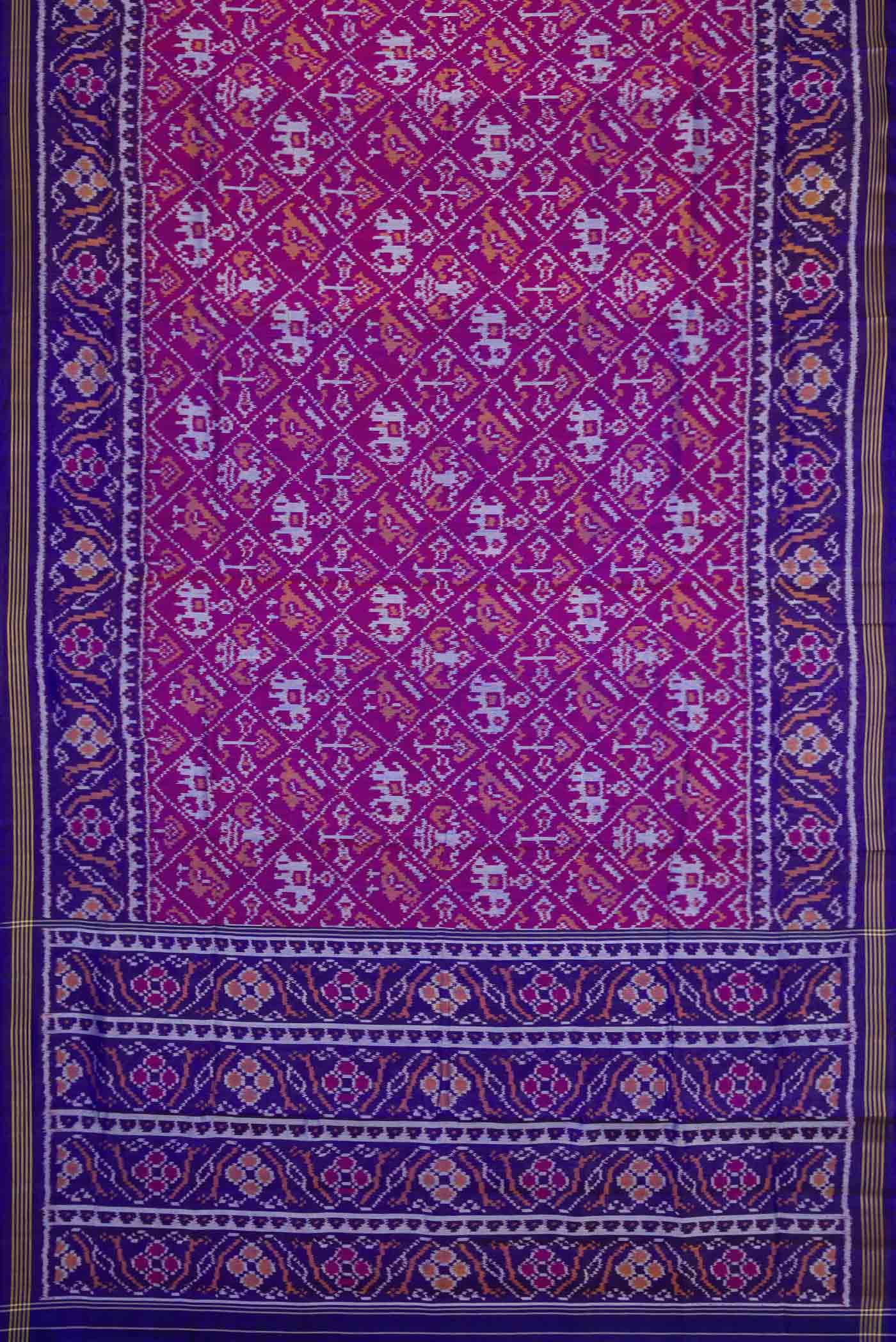 Purple Dual Tone Rajkot Patola Silk Saree - Image 6