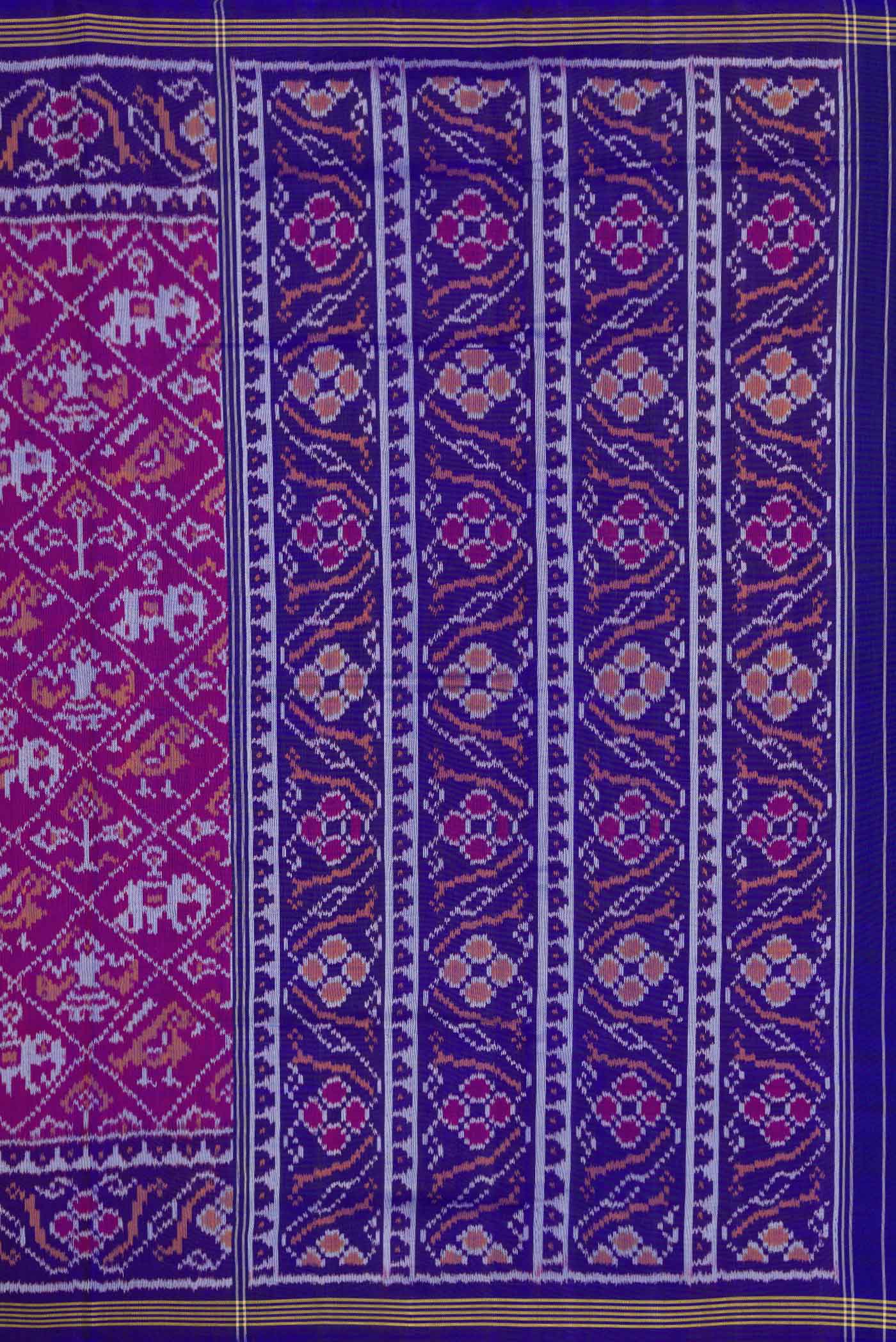 Purple Dual Tone Rajkot Patola Silk Saree - Image 7