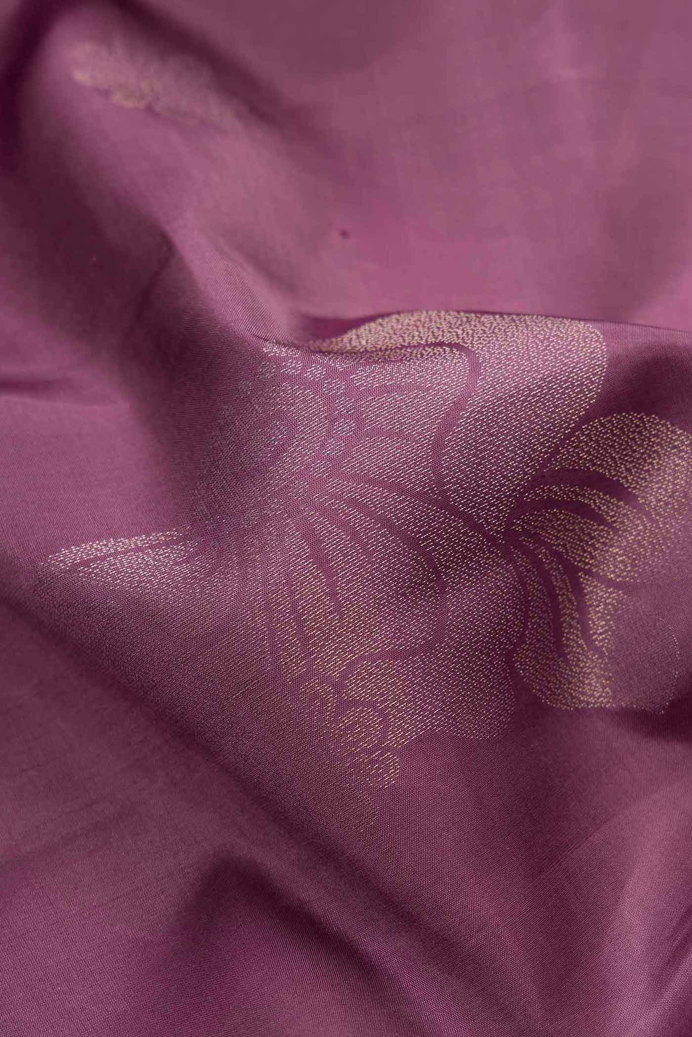 Purple Dual Tone Soft Silk Saree - Image 2