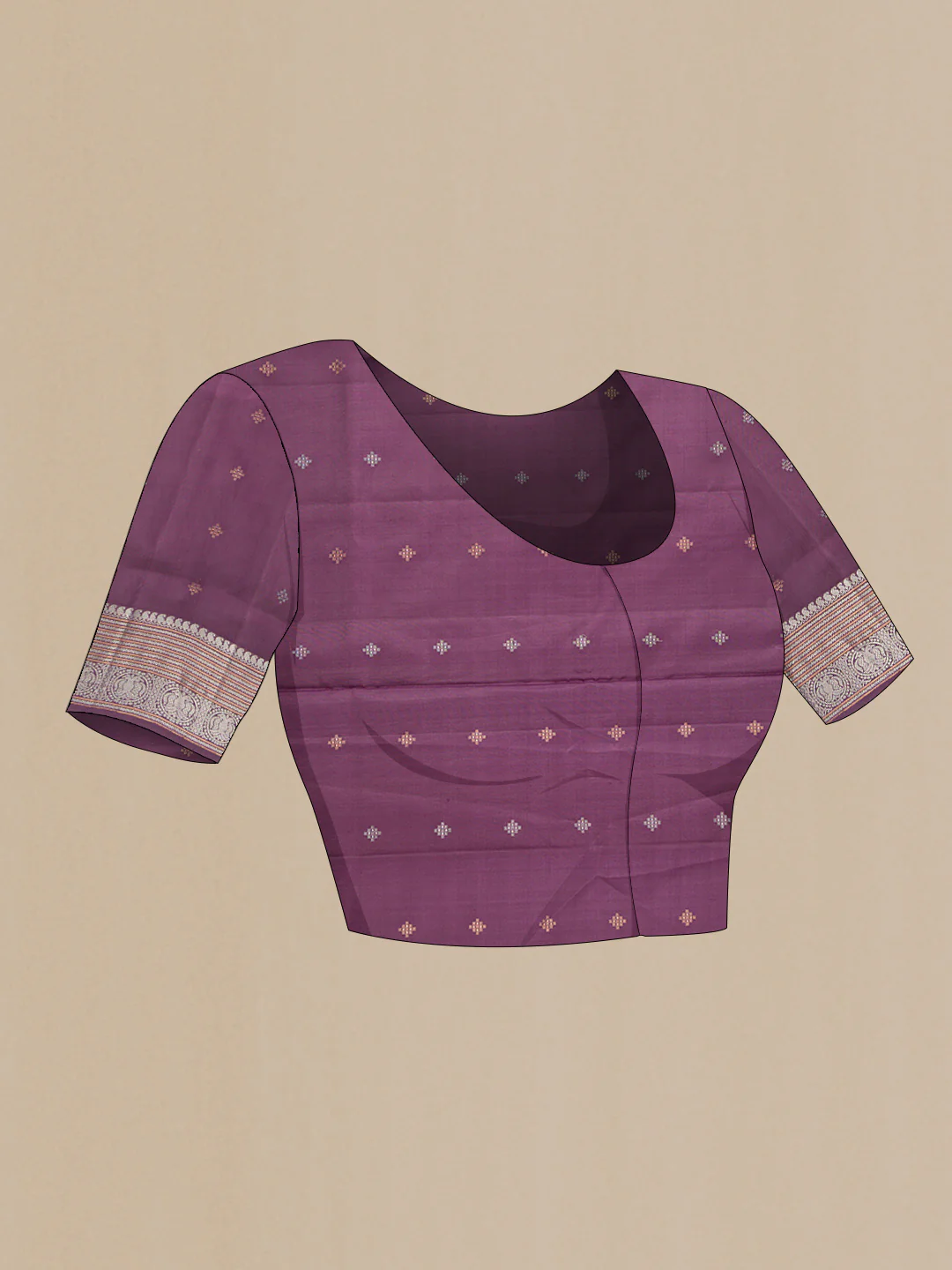 Purple Soft Silk Saree - Image 5