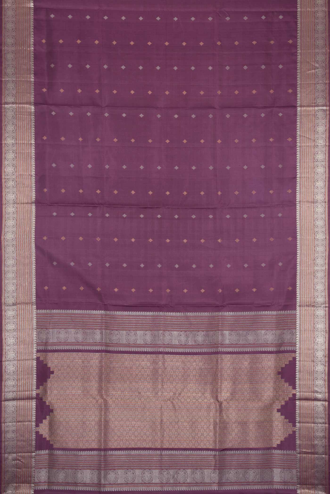 Purple Soft Silk Saree - Image 6