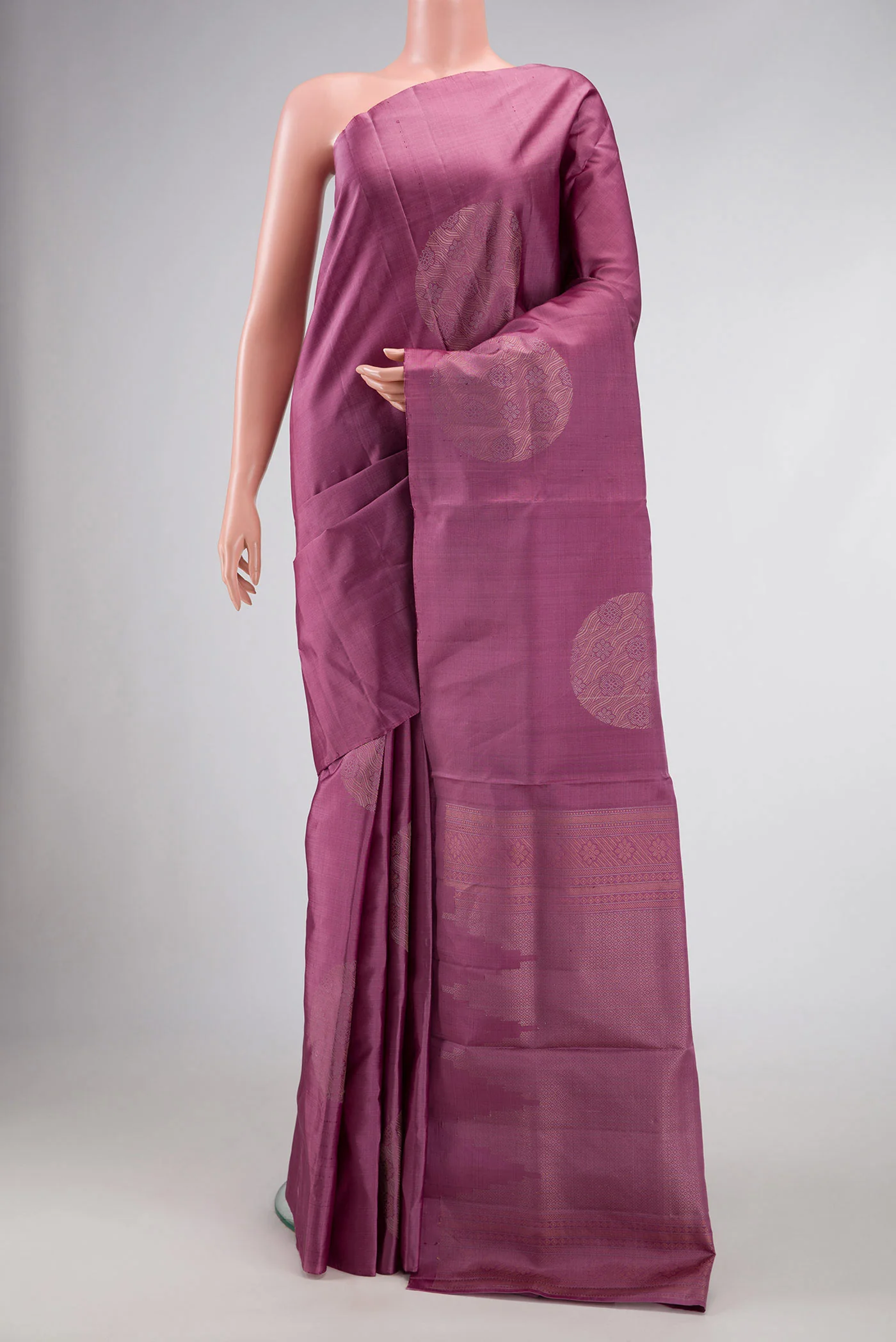 Purple Dual Tone Soft Silk Saree