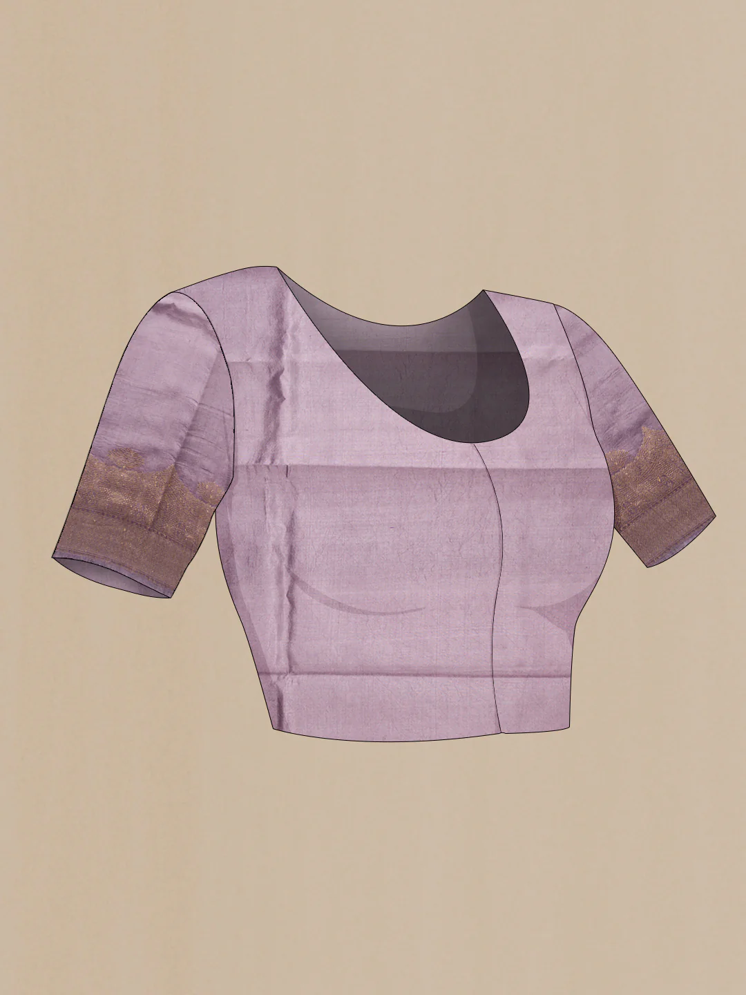 Lavender Banarasi Katan Silk Saree - Image 4