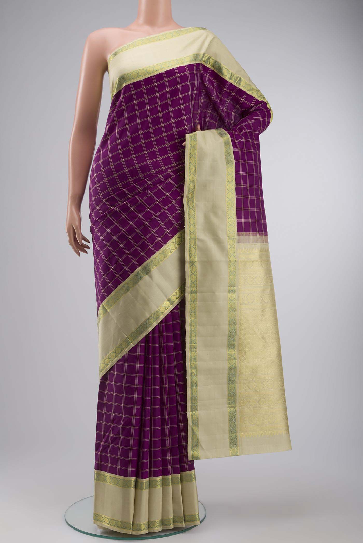 Purple Kanjivaram Silk Saree