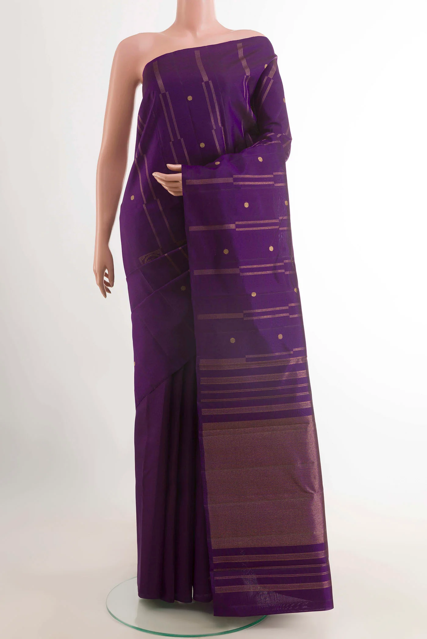 Purple Kanchipuram Silk Saree