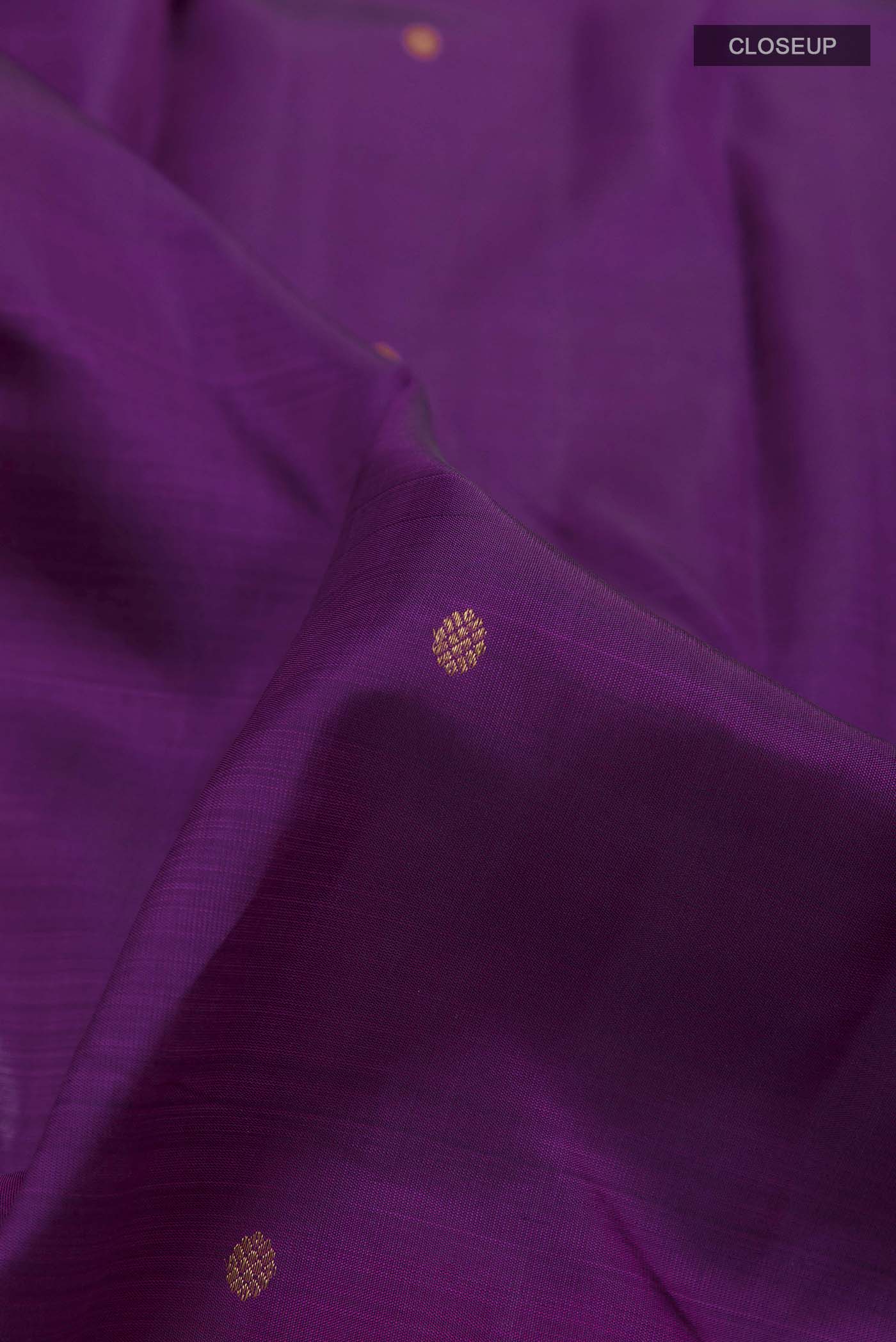 Purple Kanchipuram Silk Saree - Image 2