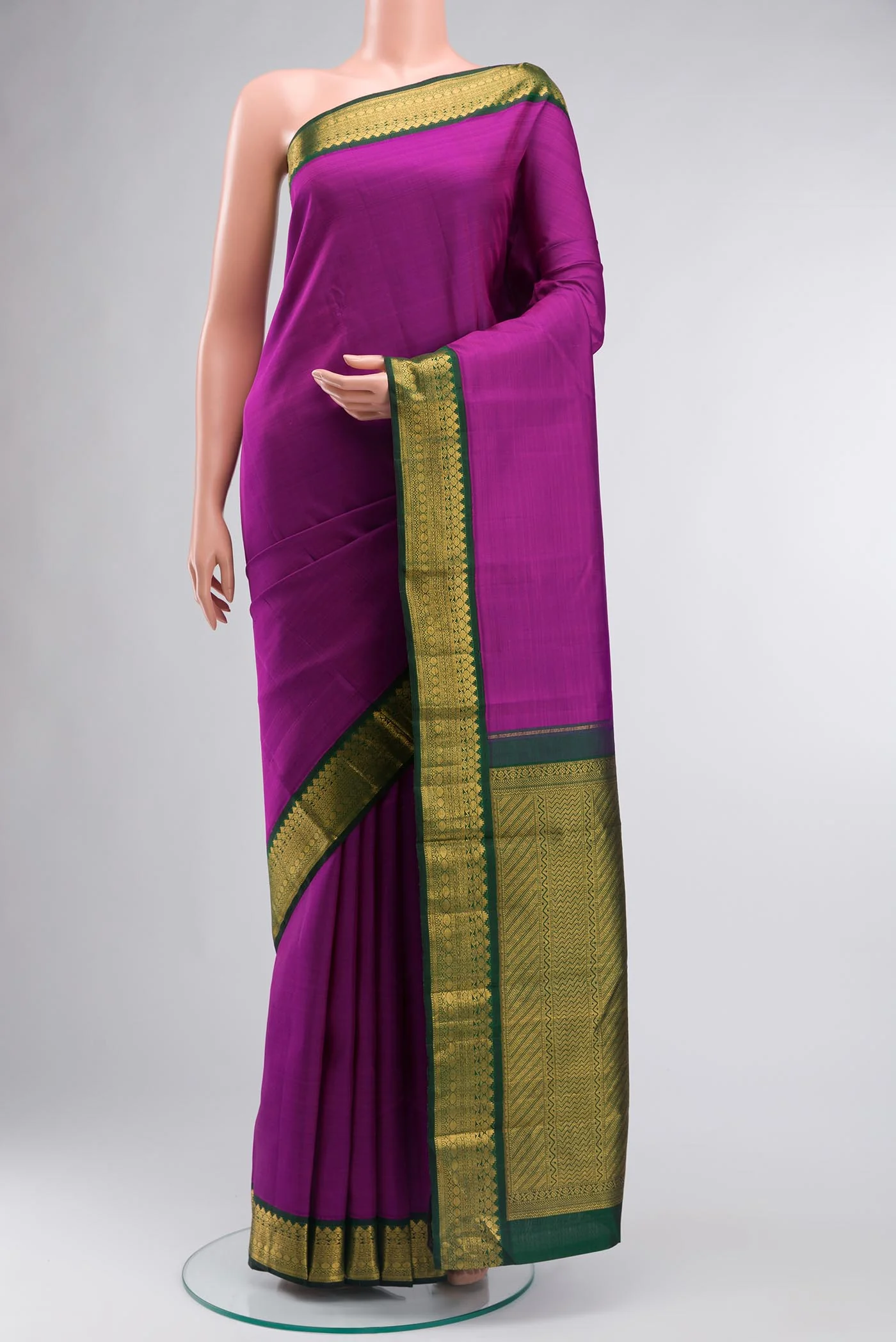 Purple Kanjivaram Silk Saree