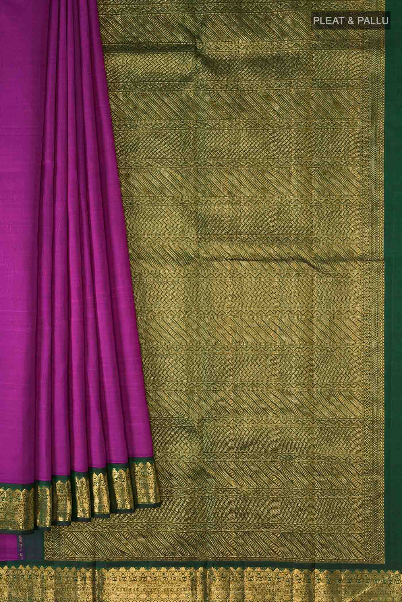 Purple Kanjivaram Silk Saree - Image 4