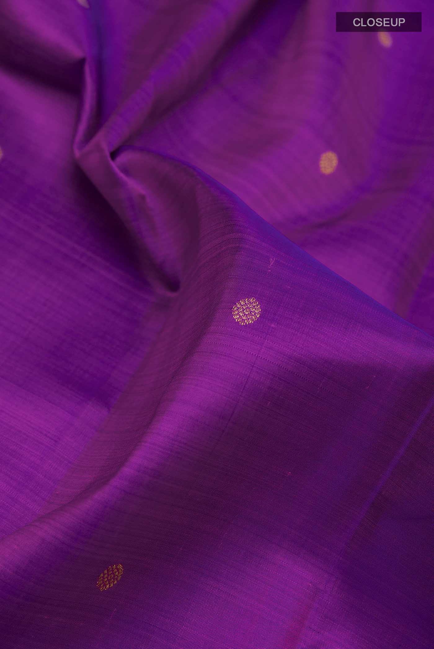 Purple Kanjivaram Silk Saree - Image 2
