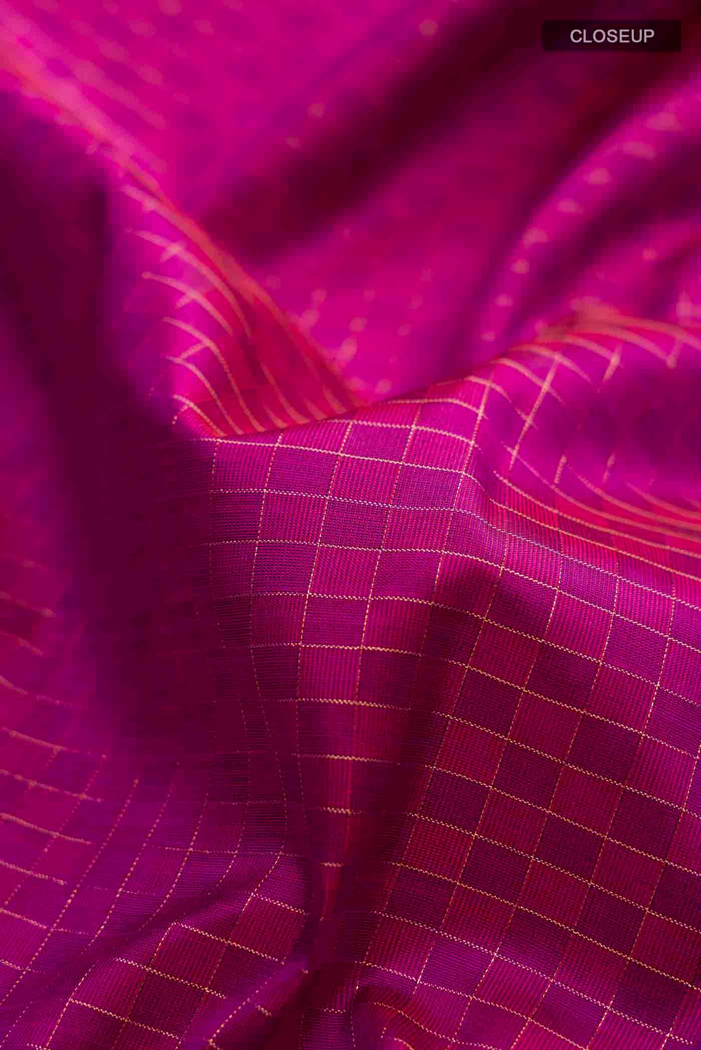 Purple Kanchipuram Silk Saree - Image 2