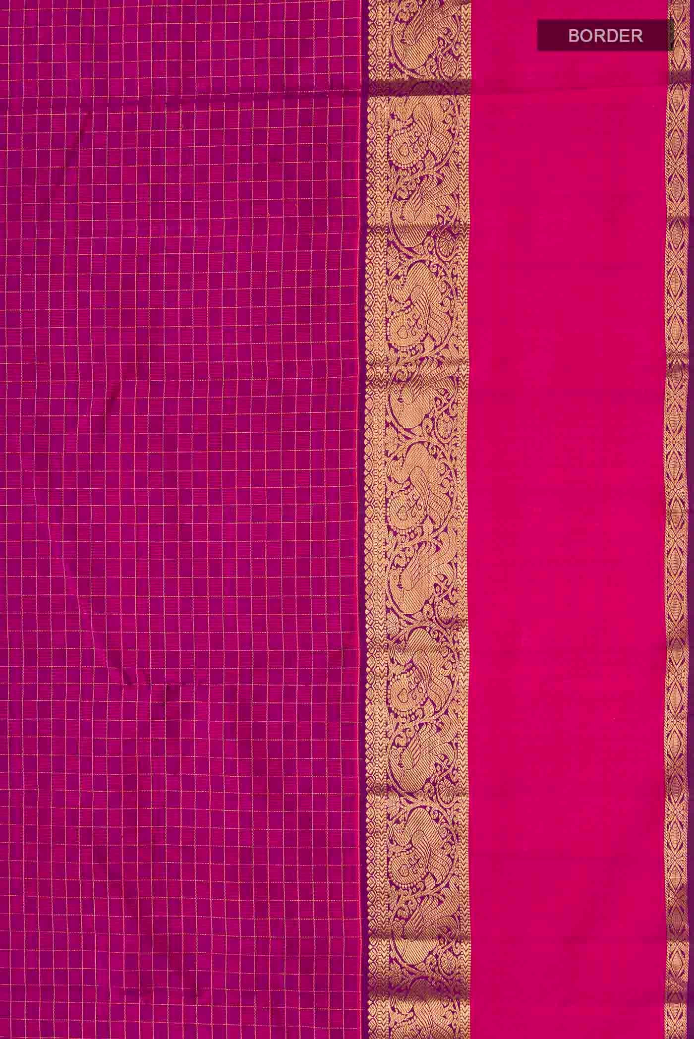 Purple Kanchipuram Silk Saree - Image 3