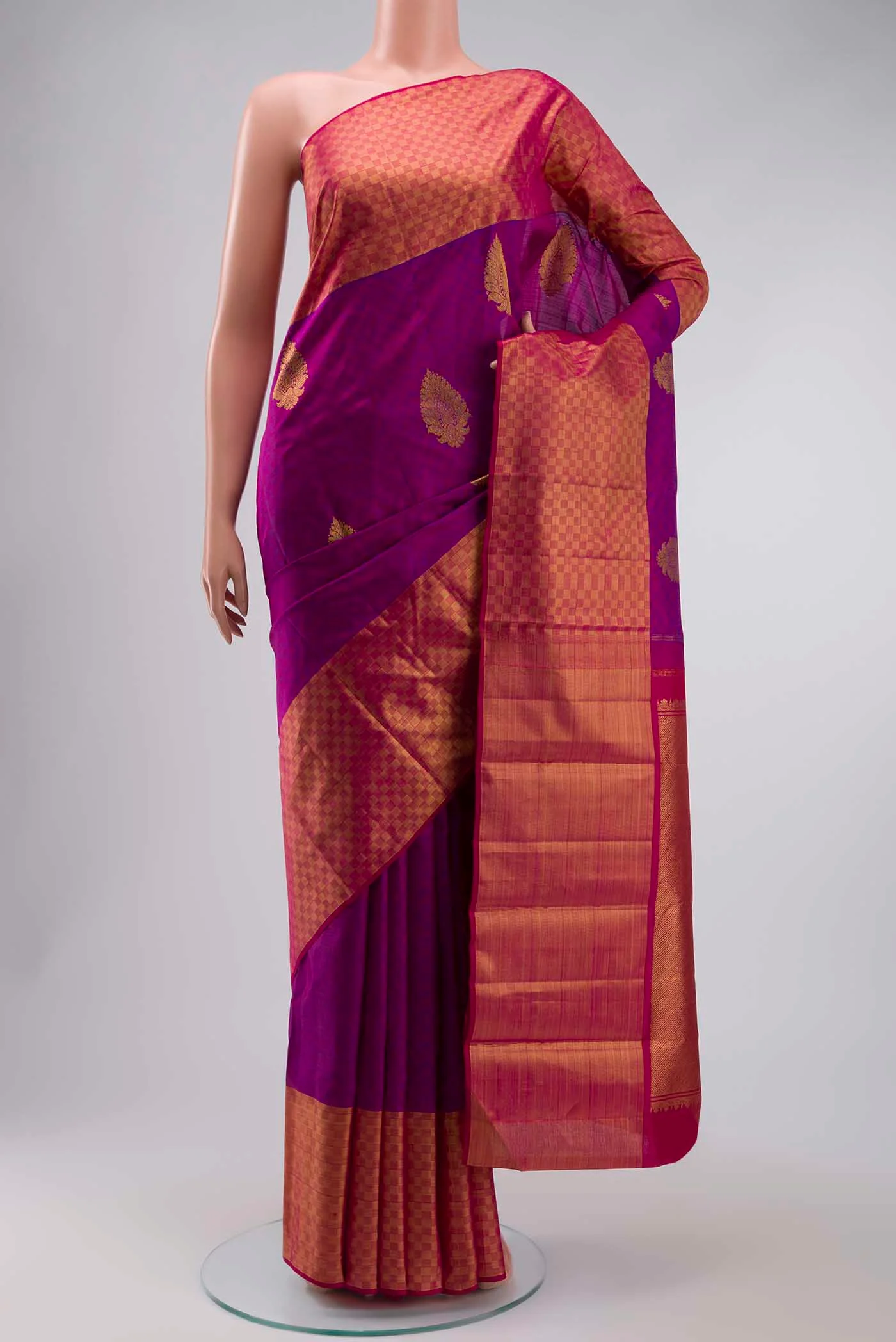 Purple Kanjivaram Silk Saree