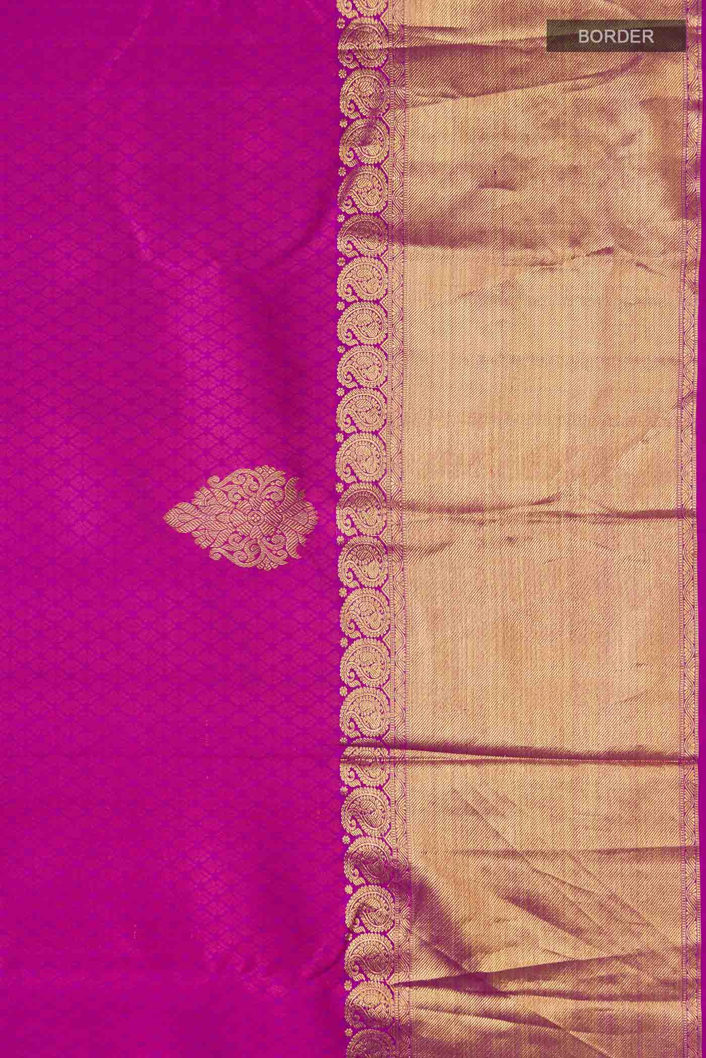 Purple Kanjivaram Silk Saree - Image 3