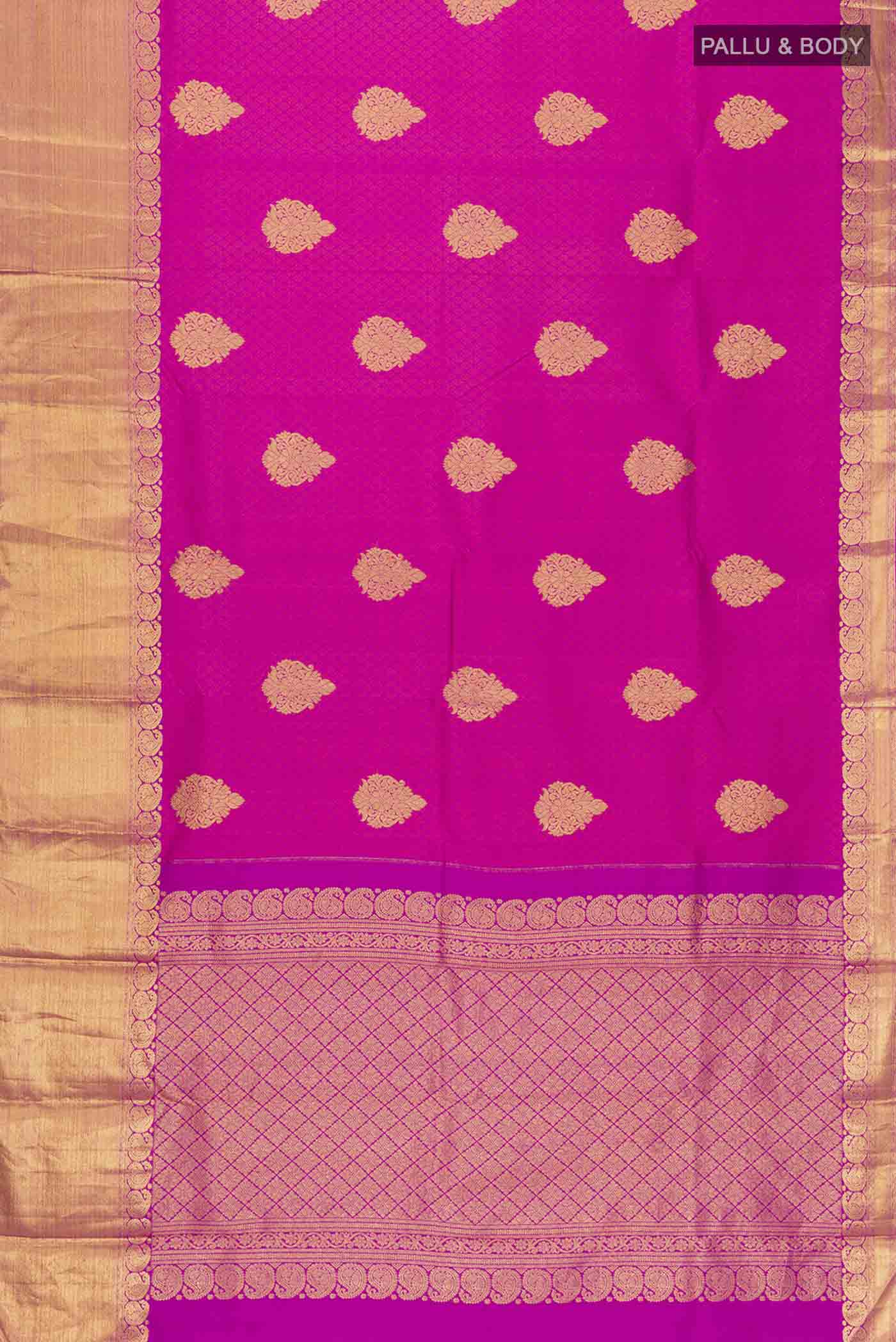Purple Kanjivaram Silk Saree - Image 6