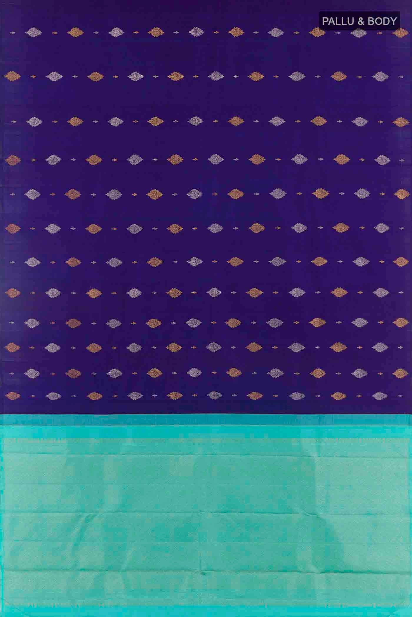 Purple Kanchipuram Silk Saree - Image 3