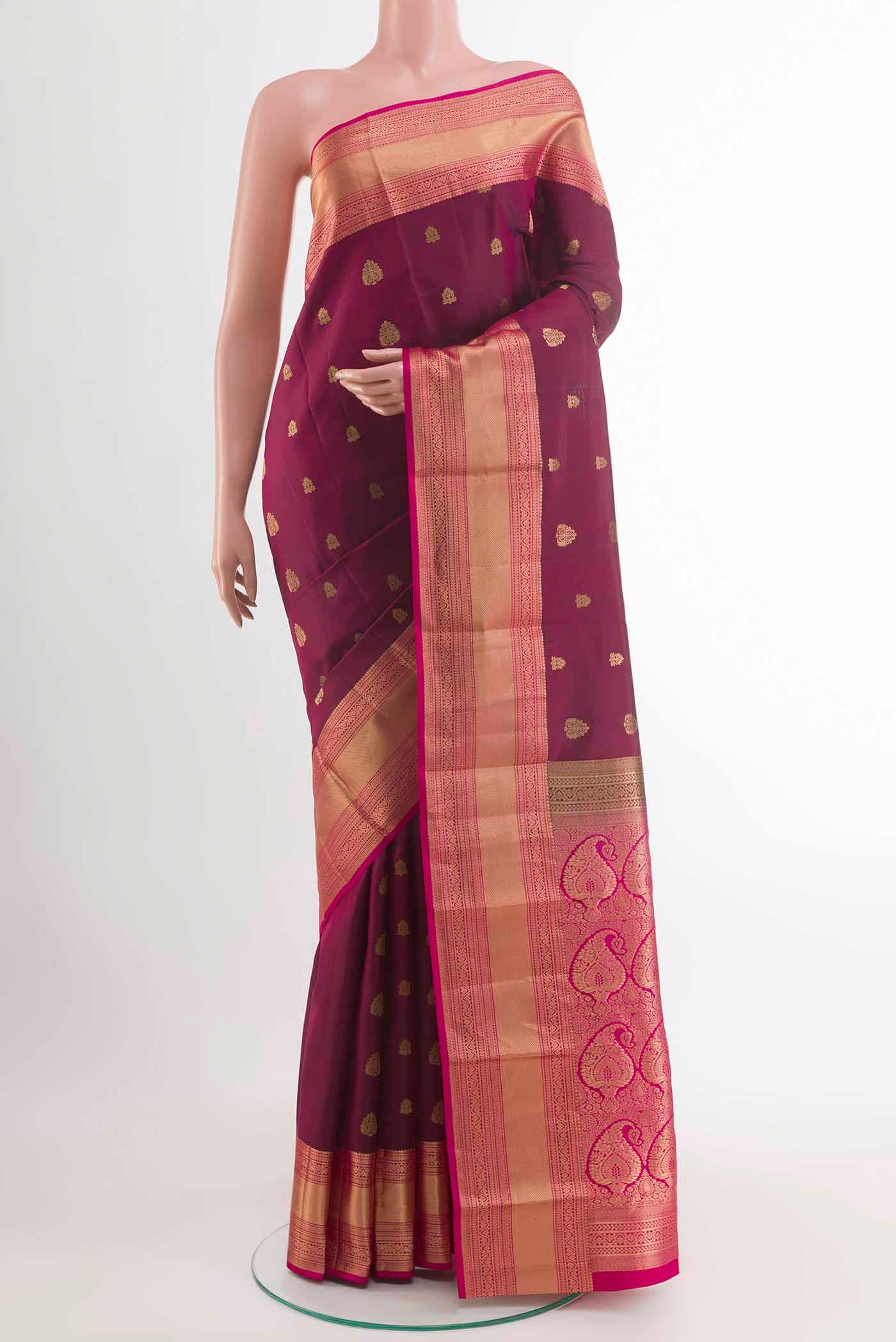 Purple Kanchipuram Silk Saree