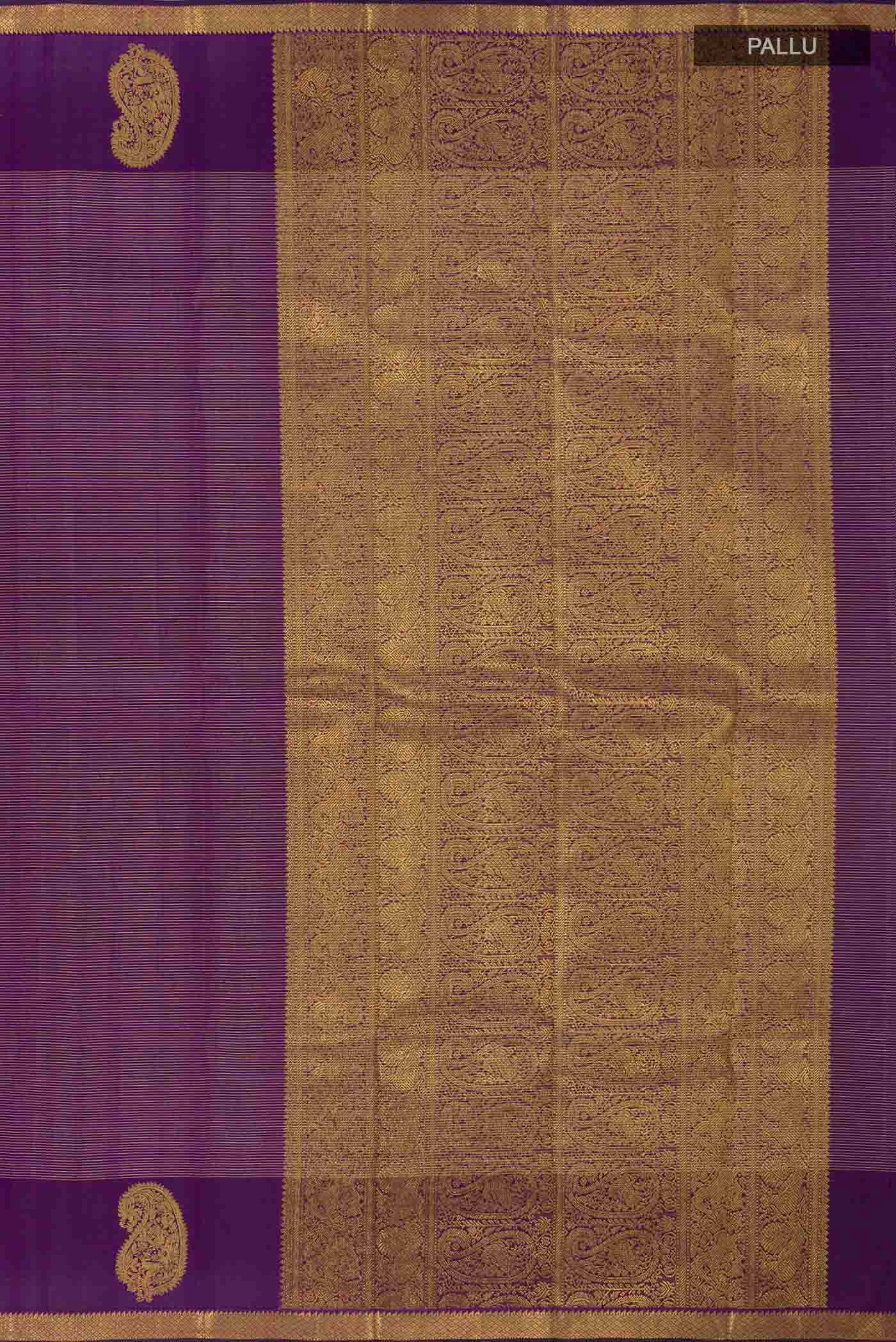 Purple Kanchipuram Silk Saree - Image 6