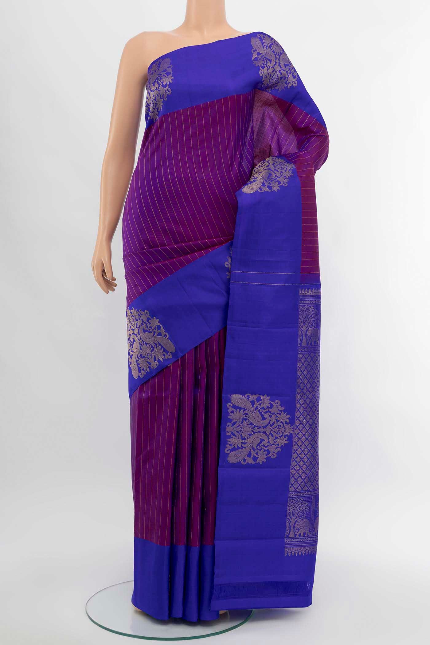 Purple Kanchipuram Silk Saree