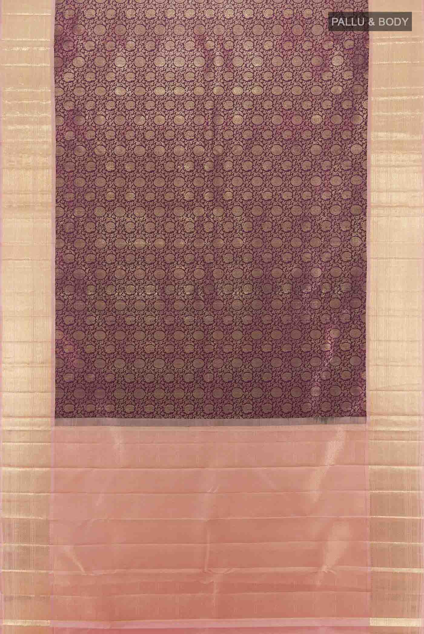 Purple Kanchipuram Silk Saree - Image 5