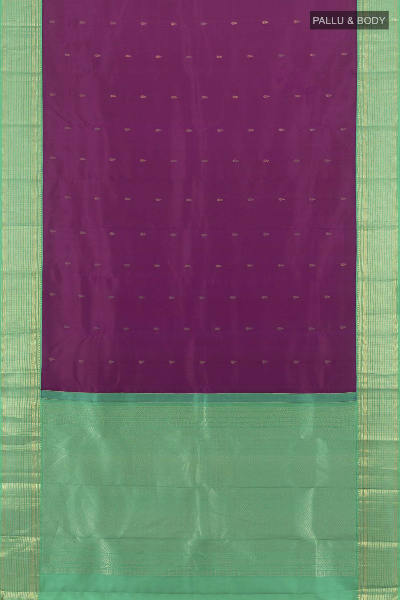 Magenta Kanchipuram Silk Saree - Image 5