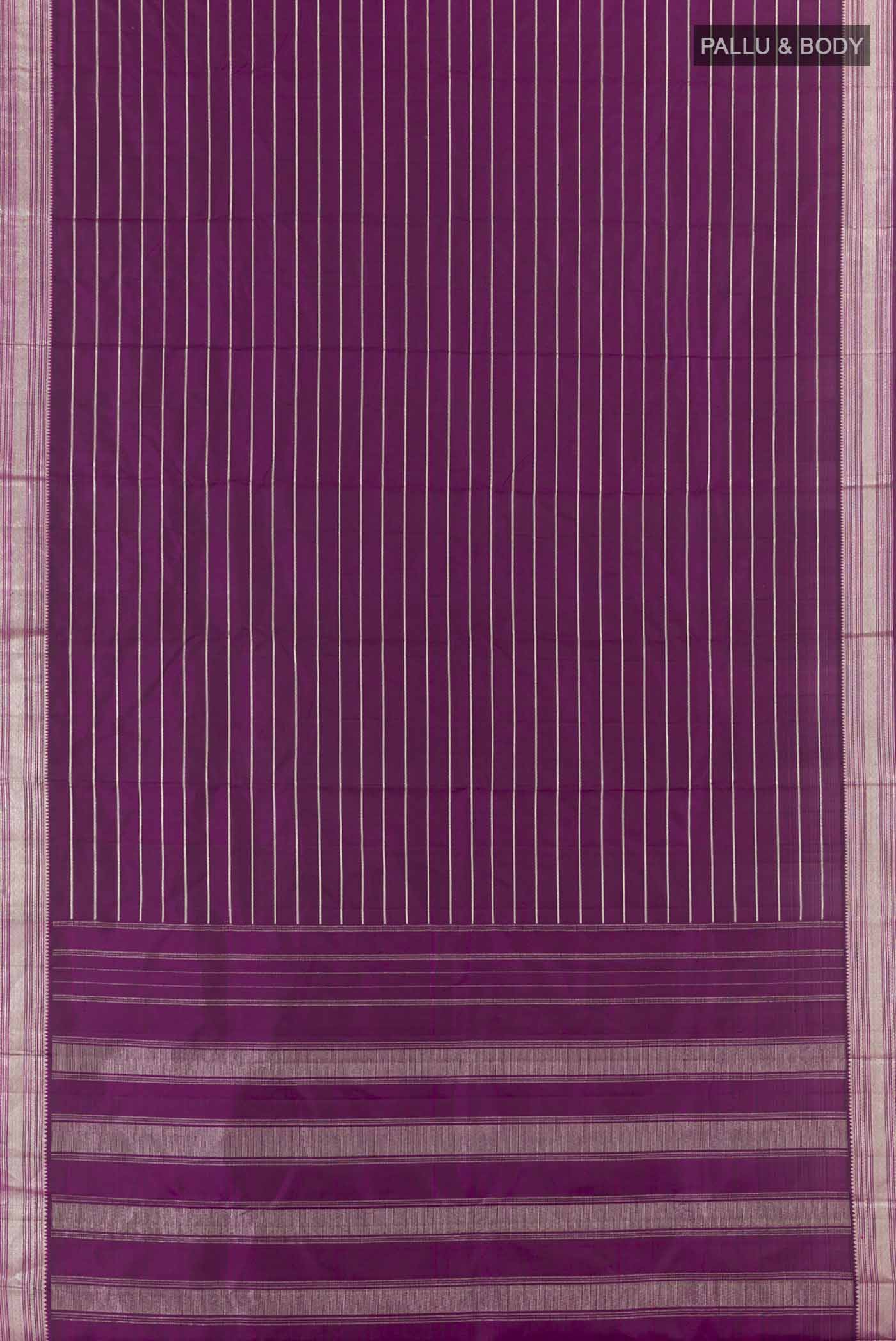 Purple Kanchipuram Silk Saree - Image 4