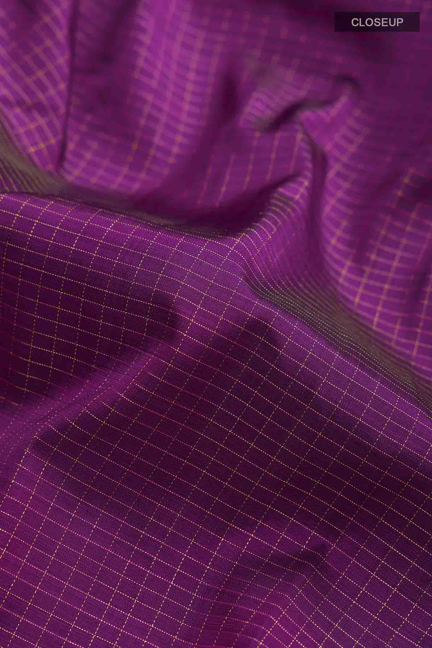 Purple Kanchipuram Silk Saree - Image 2