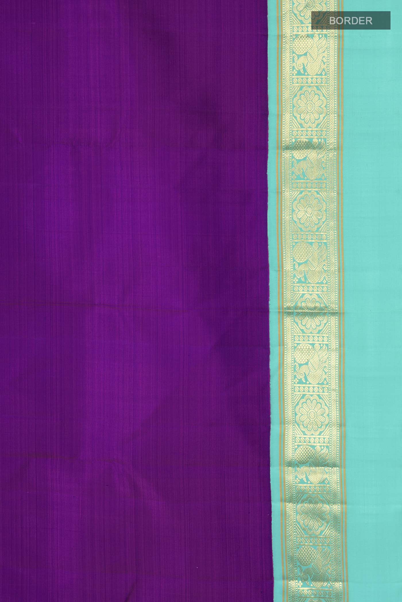 Purple Kanjivaram Silk Saree - Image 3