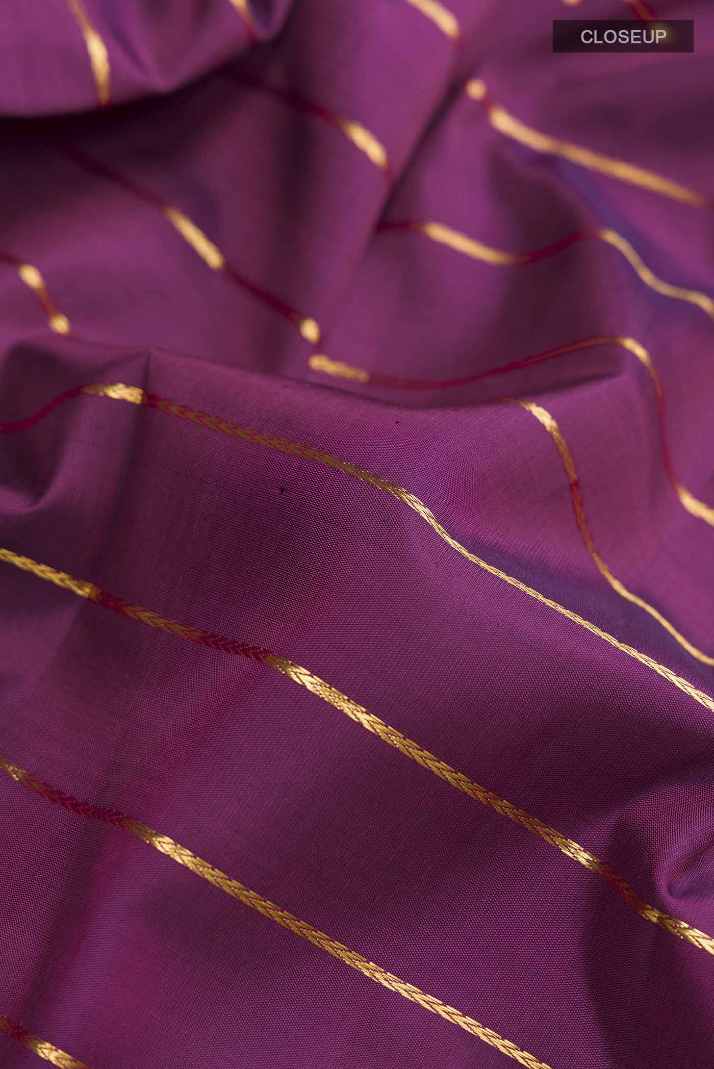 Purple Kanjivaram Silk Saree - Image 2