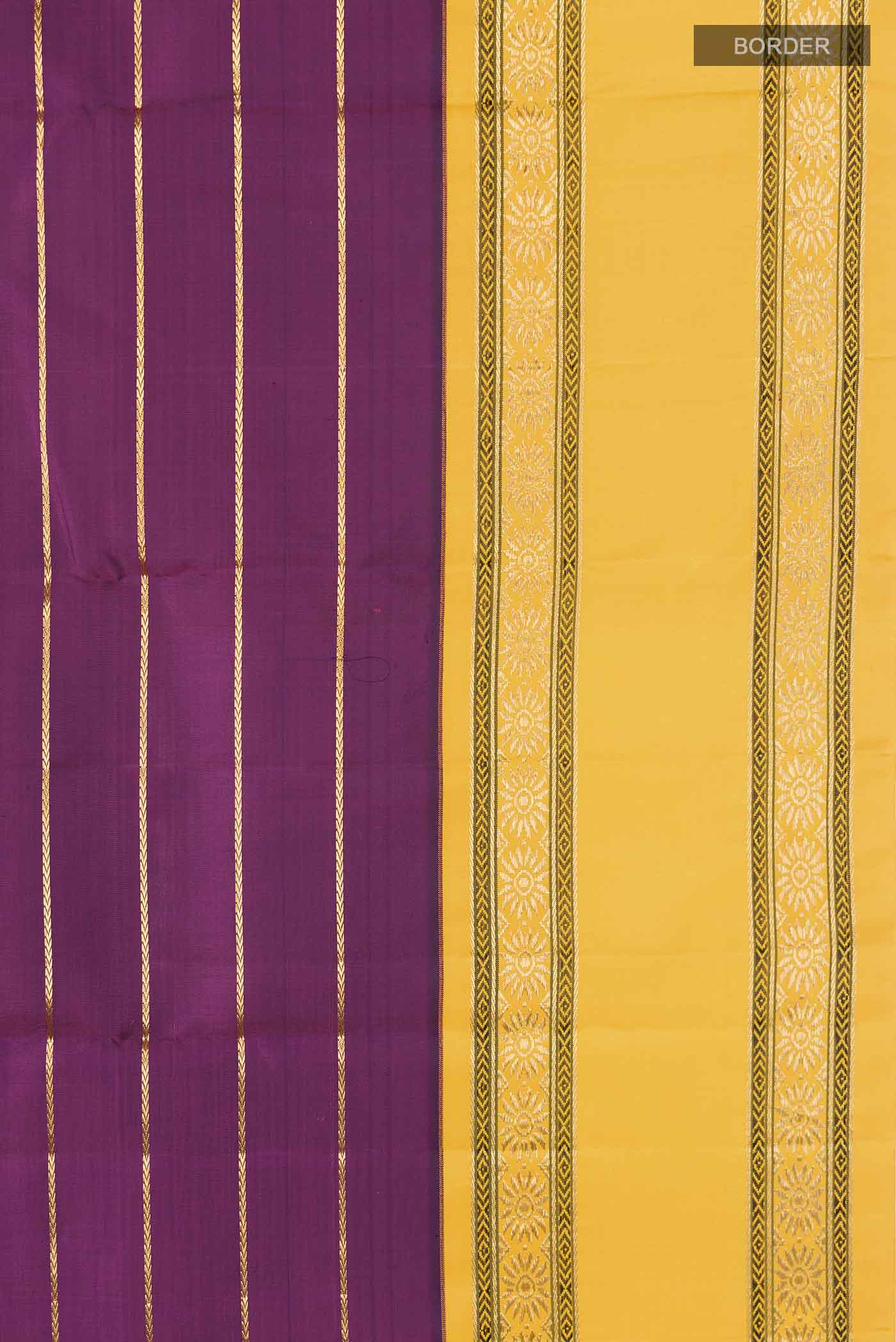 Purple Kanjivaram Silk Saree - Image 3