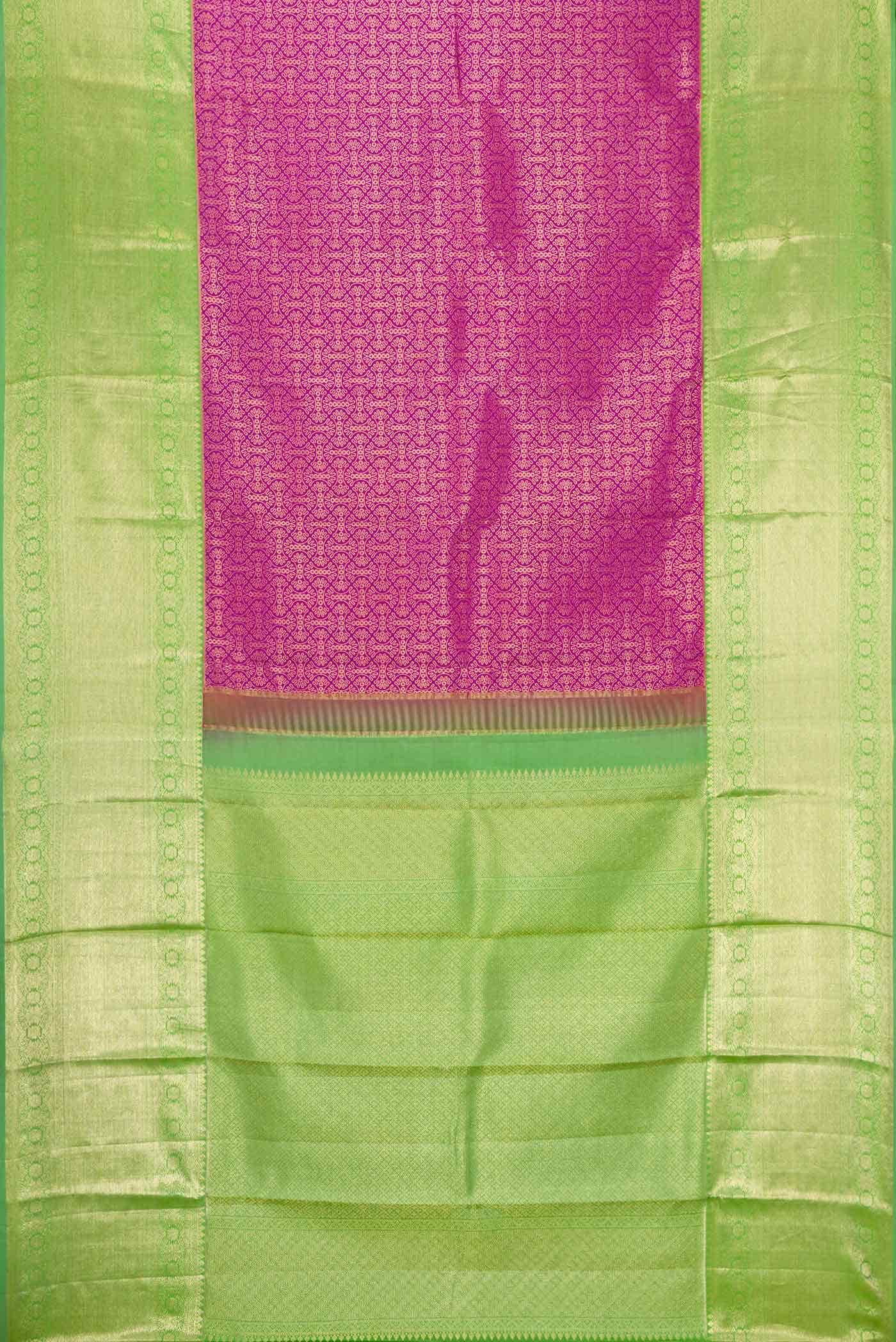 Purple Kanchipuram Silk Saree - Image 4