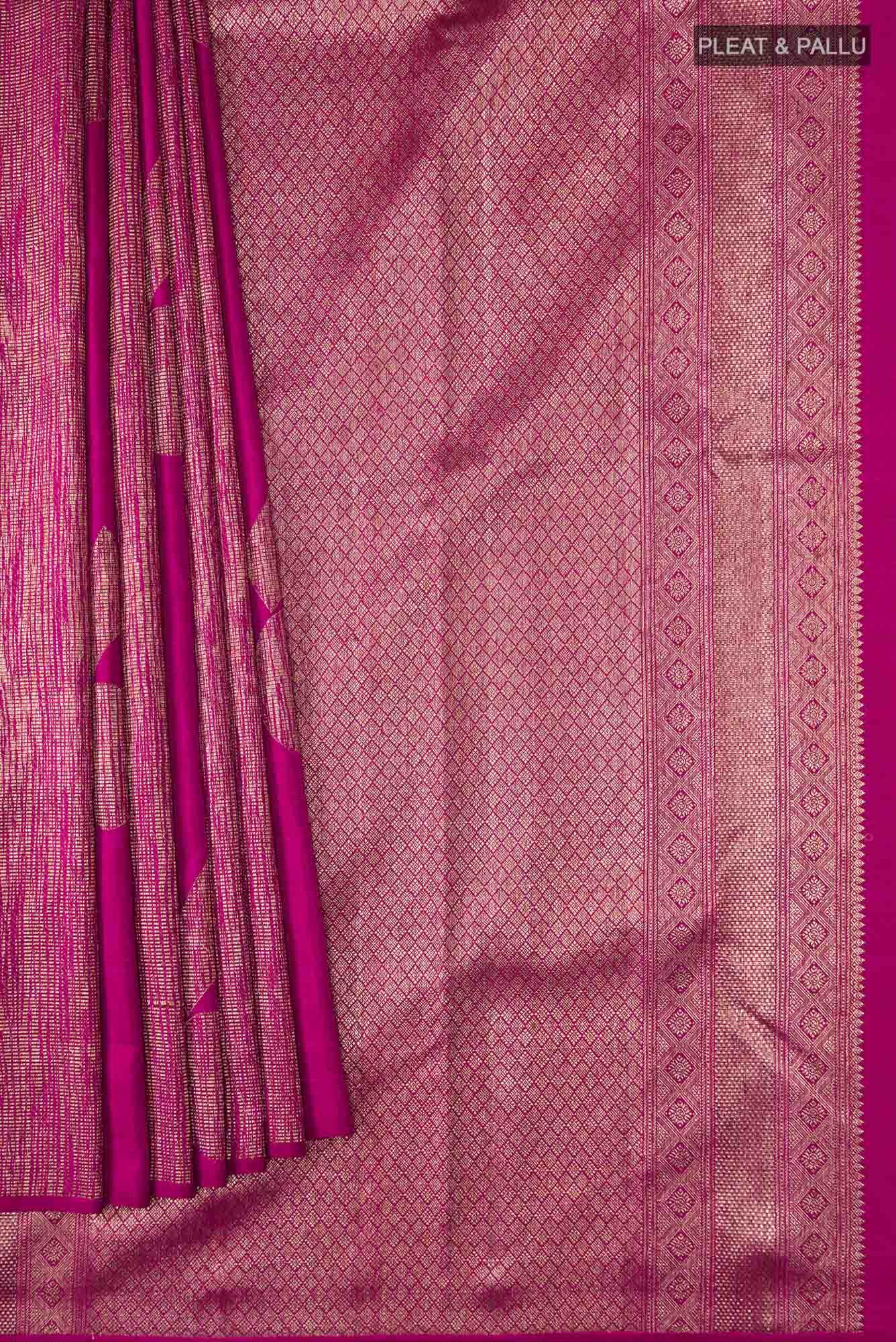 Purple Kanjivaram Silk Saree - Image 2