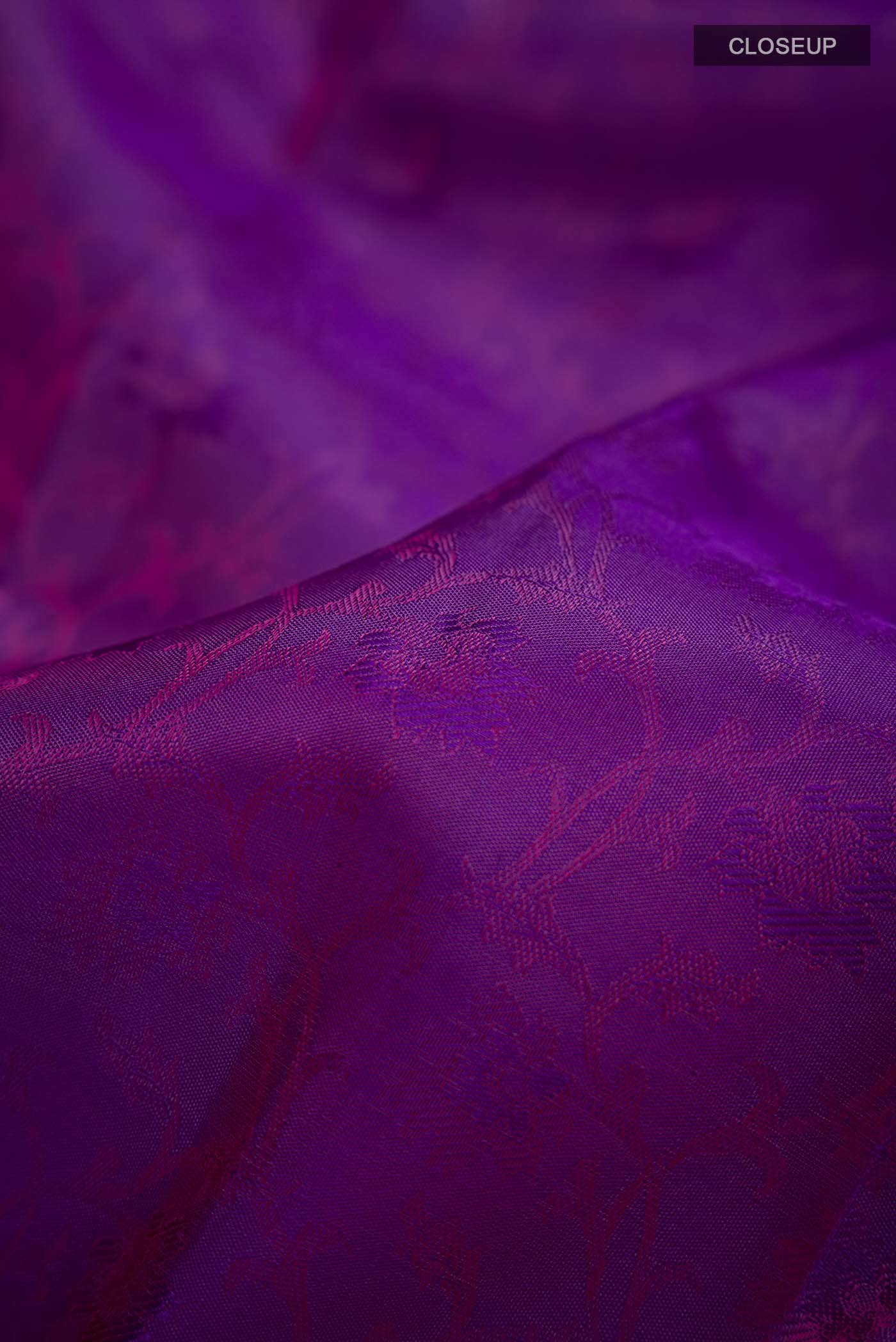 Purple Kanchipuram Silk Saree - Image 3