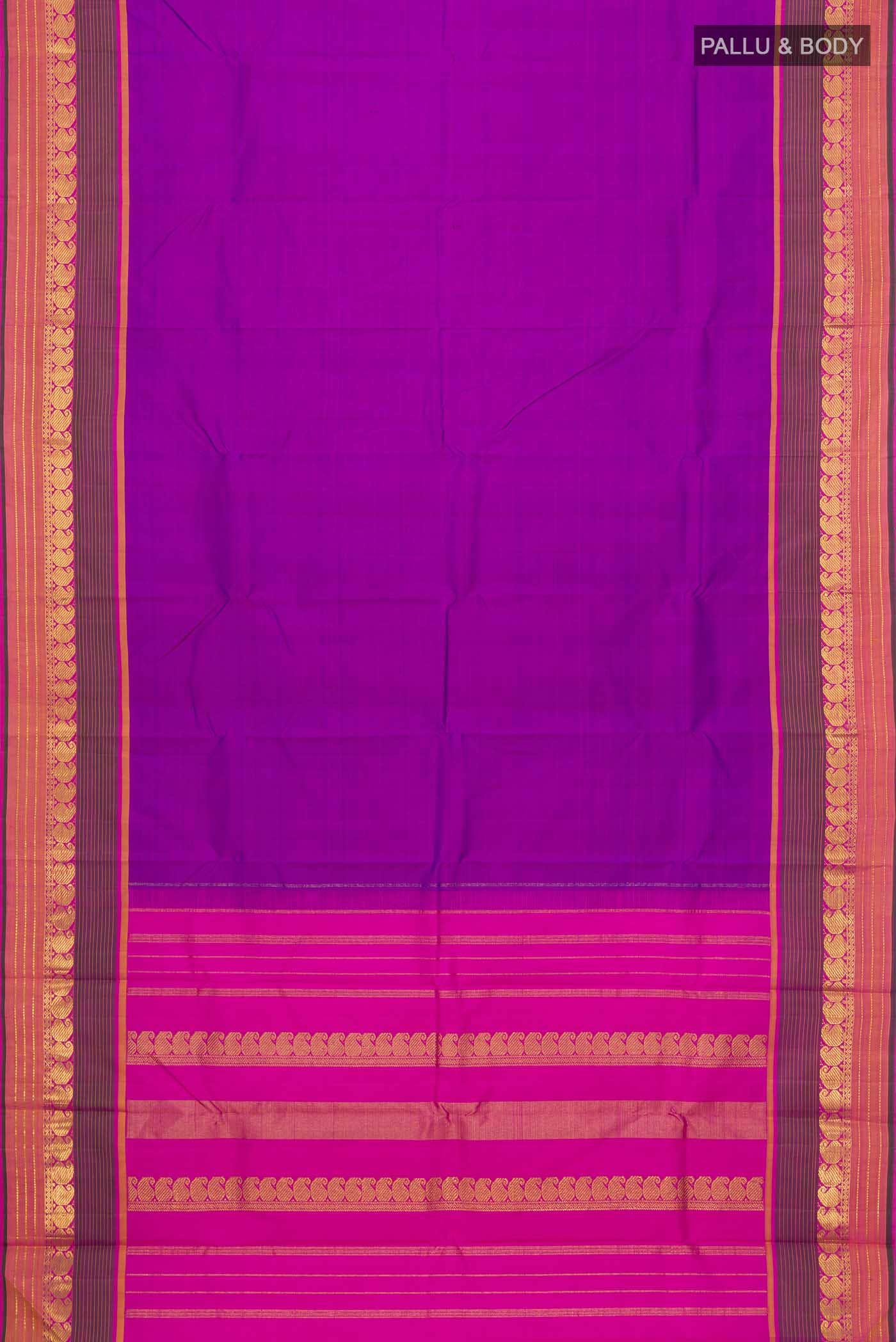 Purple Kanchipuram Silk Saree - Image 4