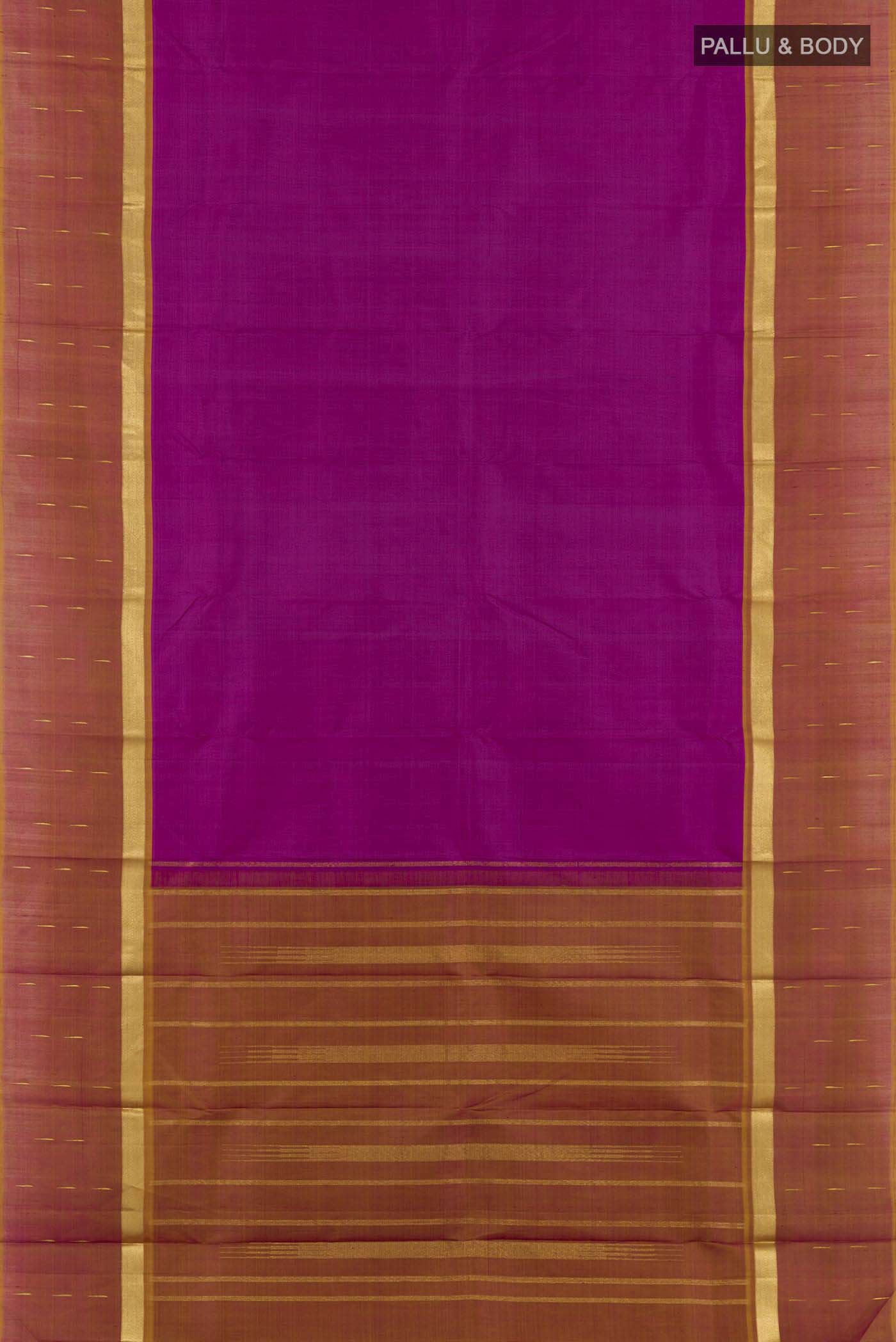 Magenta Kanjivaram Silk Saree - Image 3