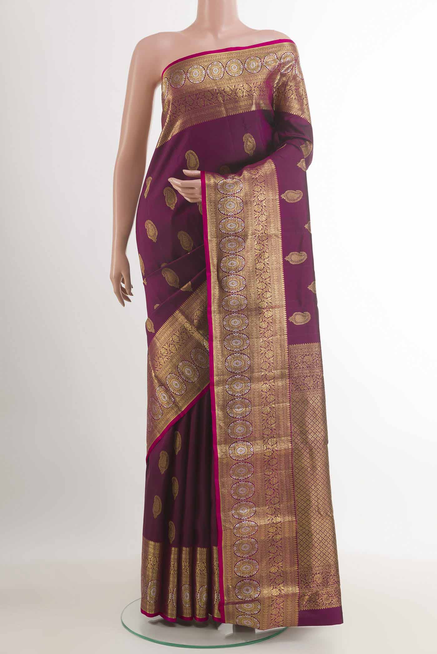 Purple Kanjivaram Silk Saree