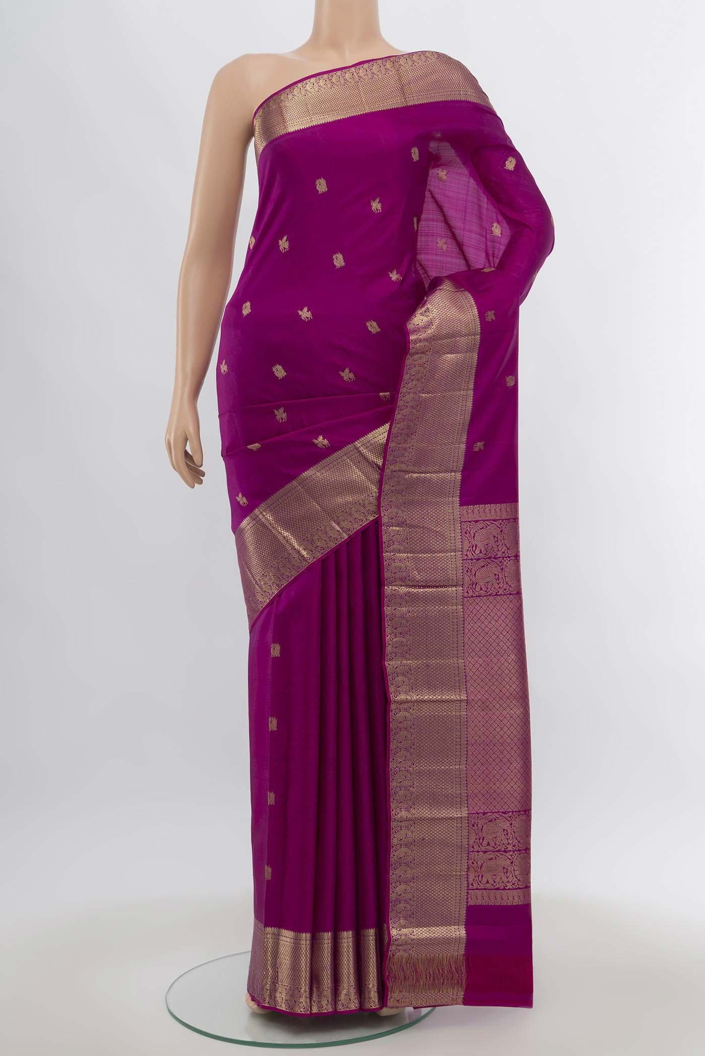 Magenta Kanjivaram Silk Saree
