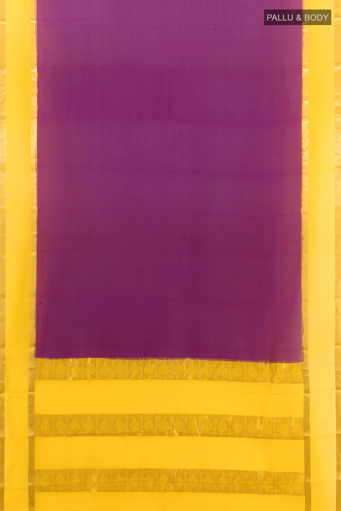 Purple Mysore Crepe Saree - Image 5