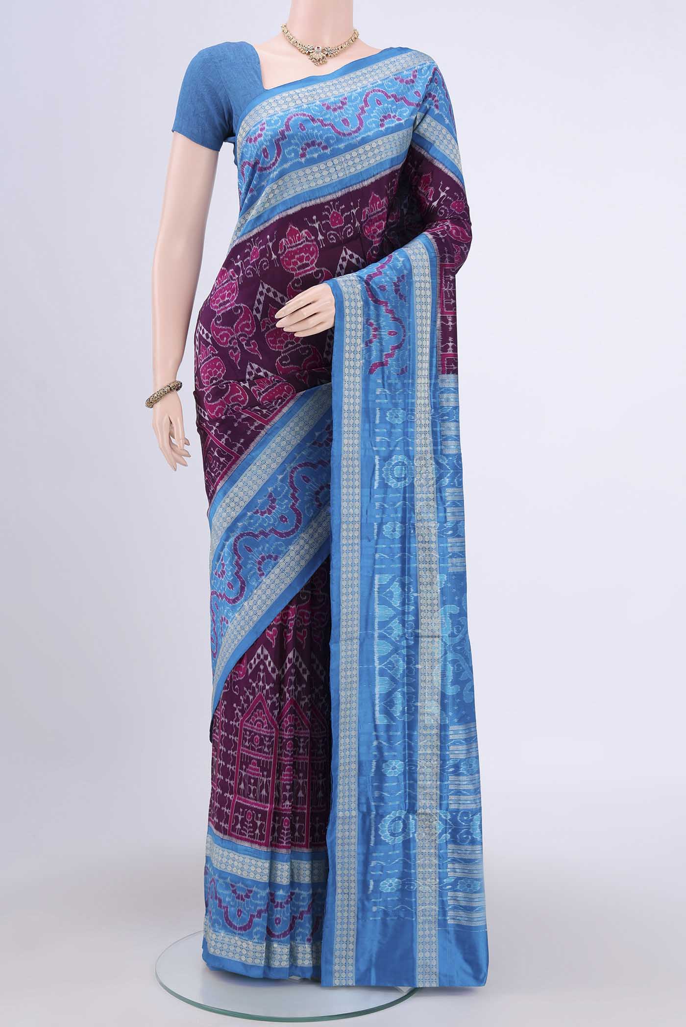 Purple Orissa Silk Saree