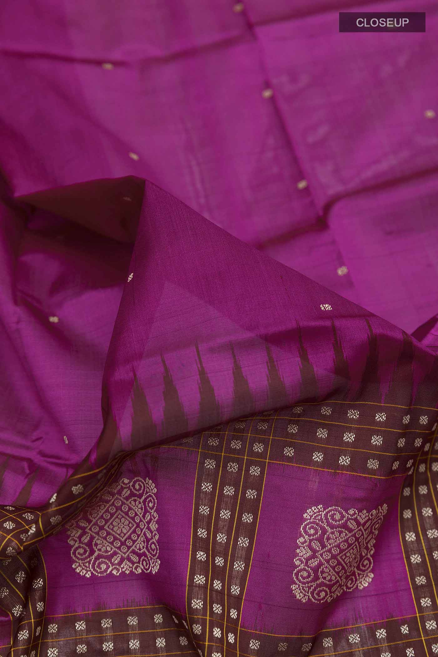 Purple Orissa Silk Saree - Image 2