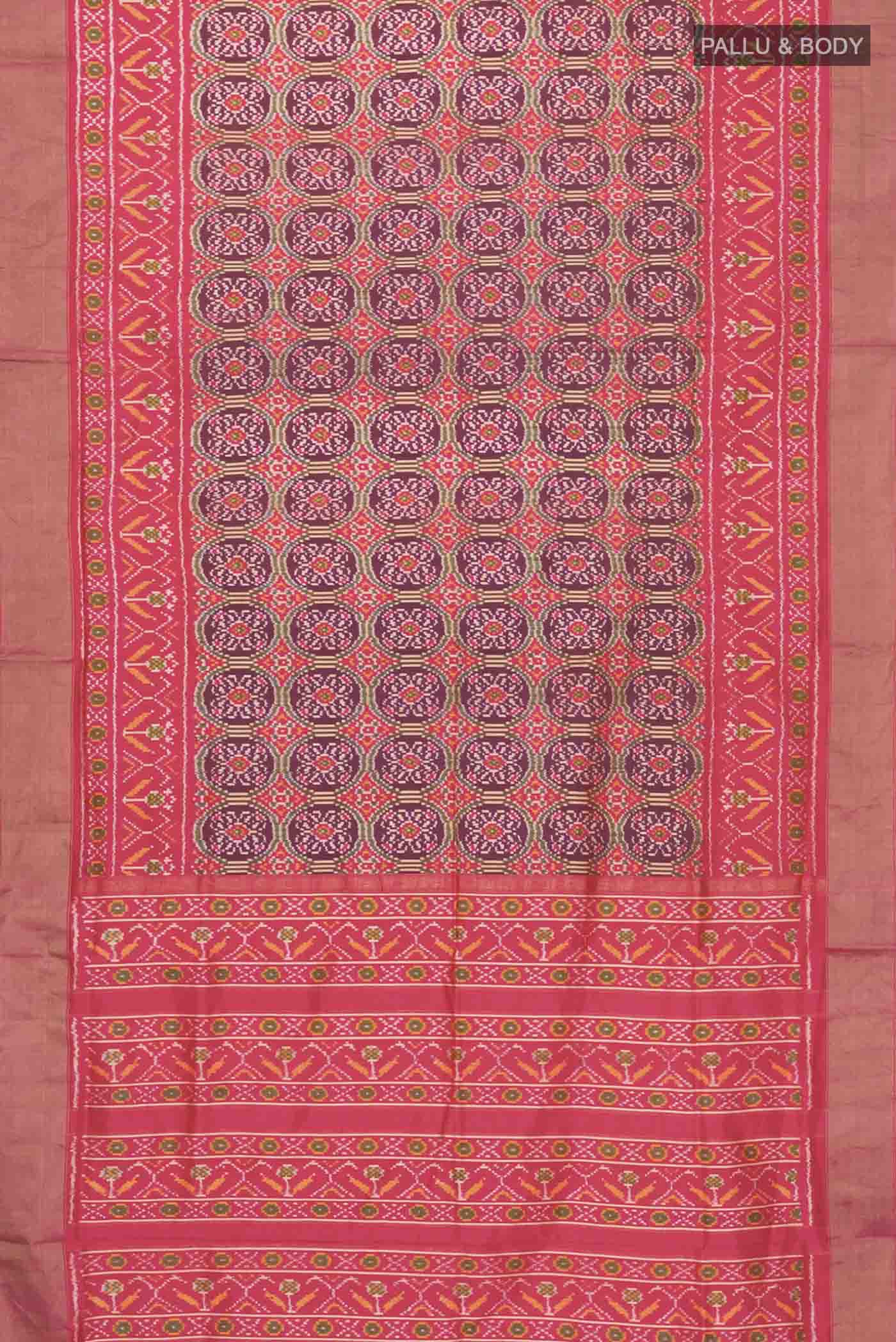 Purple Pochampally Silk Saree - Image 6