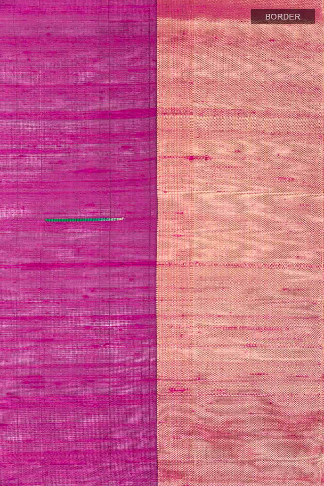 Purple Raw Silk Saree - Image 4