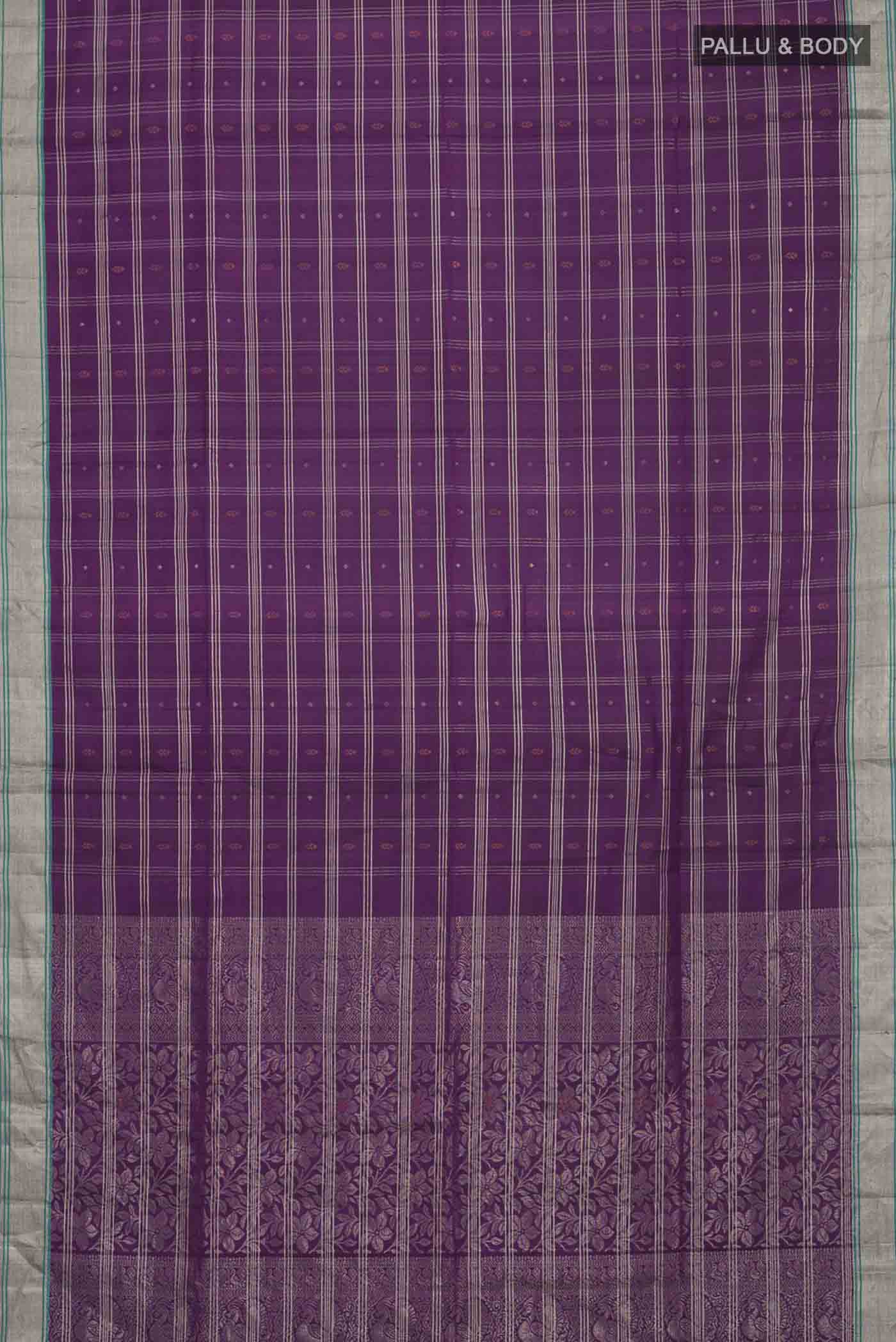 Purple Soft Silk Saree - Image 5