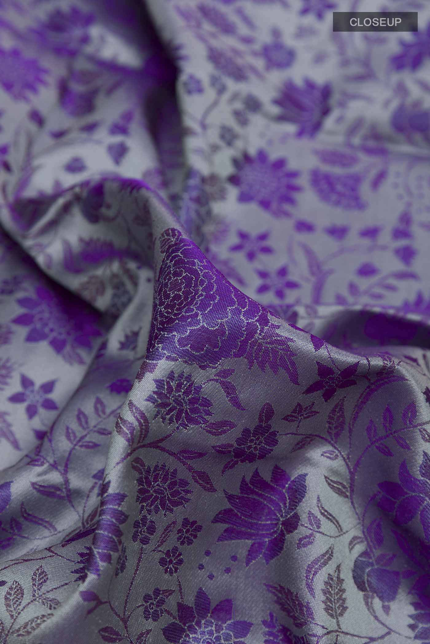 Purple Soft Silk Saree - Image 2