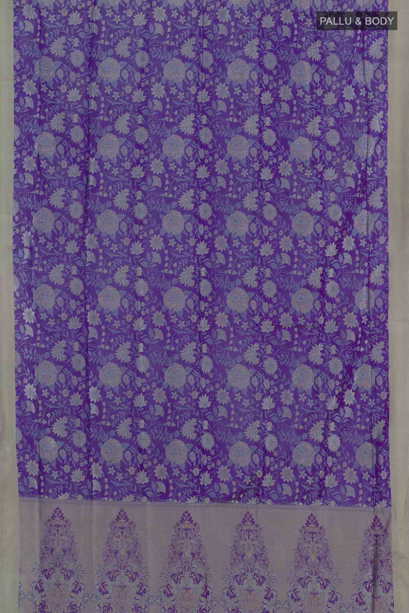 Purple Soft Silk Saree - Image 6