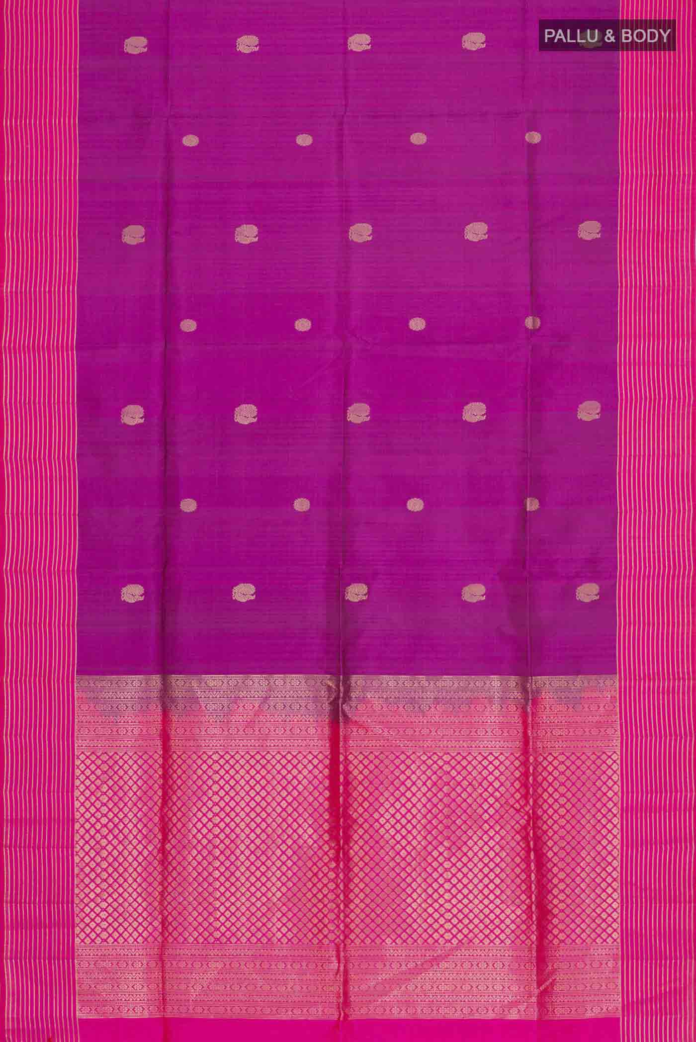 Purple Soft Silk Saree - Image 5
