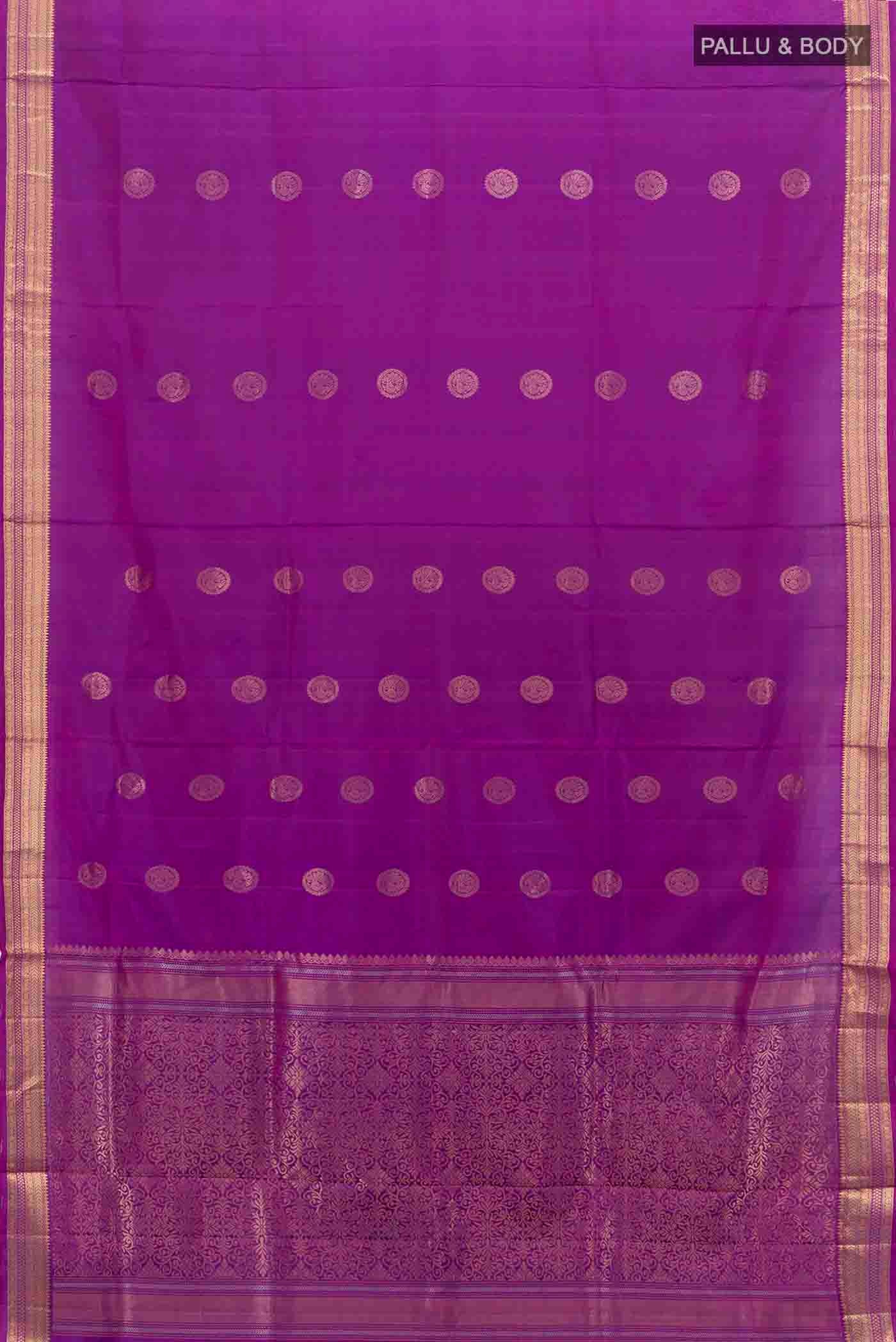 Purple Soft Silk Saree - Image 5