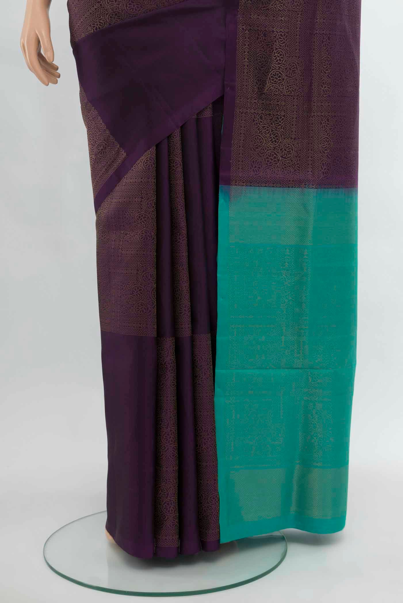 Purple Soft Silk Saree - Image 3
