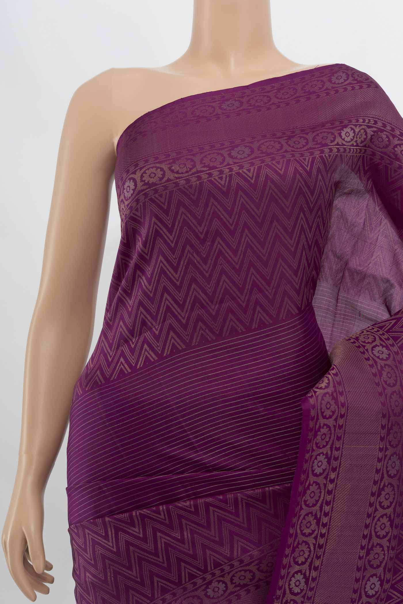 Purple Soft Silk Saree - Image 2