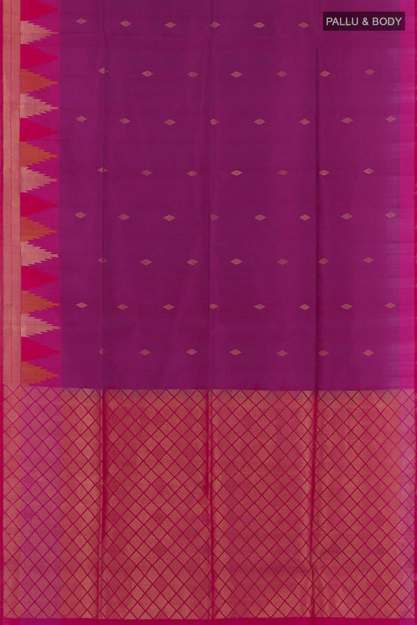 Magenta Soft Silk Saree - Image 4